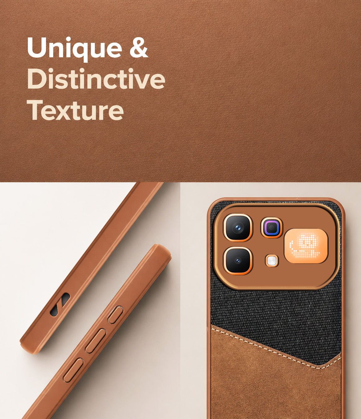 For Infinix Note 60 Pro 5G Back Cover Case (Dual PU Leather Stitch | Professional Minimalist | Soft and Flexible)