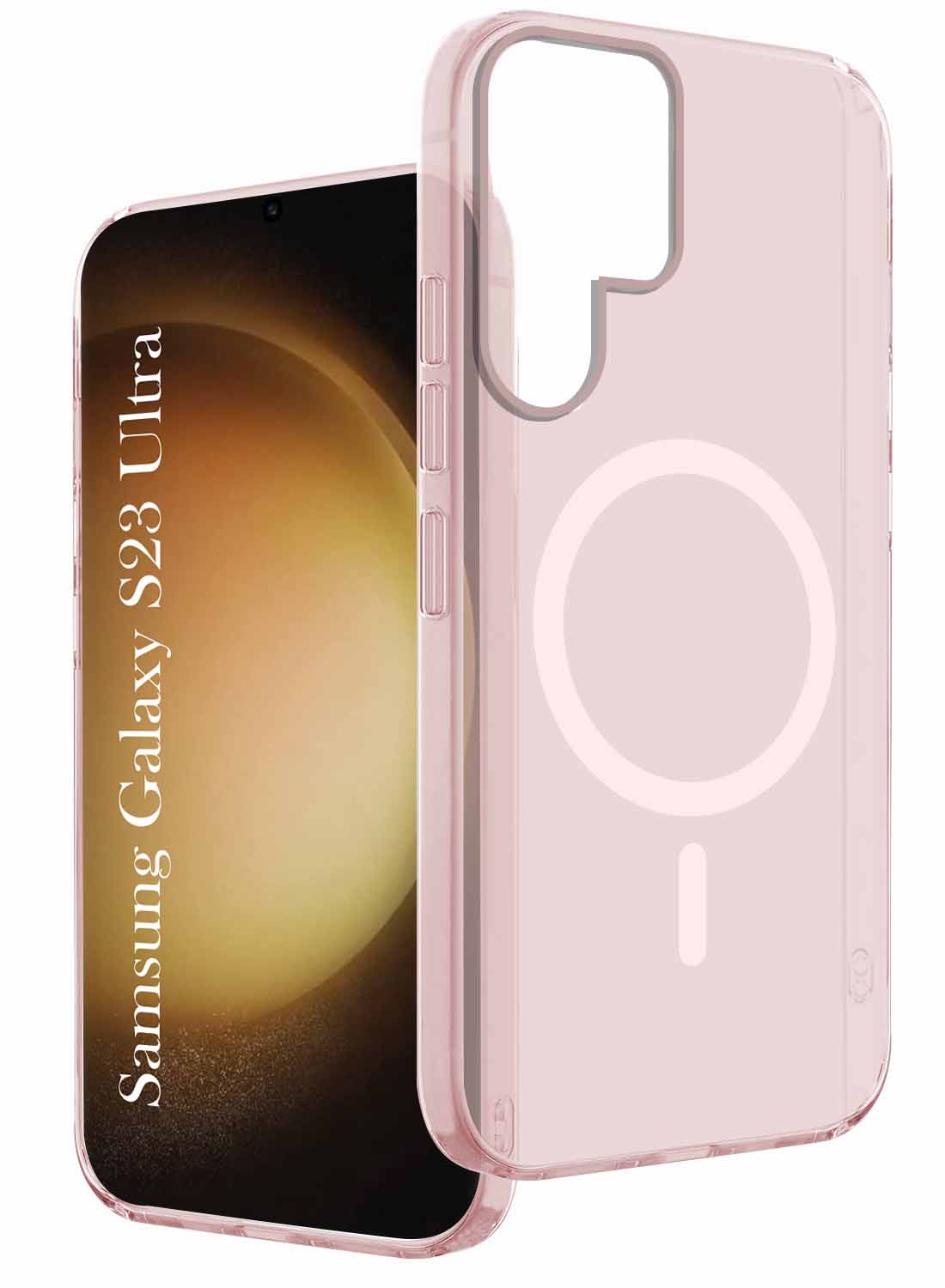 For Samsung Galaxy S23 Ultra Back Cover Case (Frosted Matte Feel | MagSafe Compatible Wireless Charging | Polycarbonate Material)