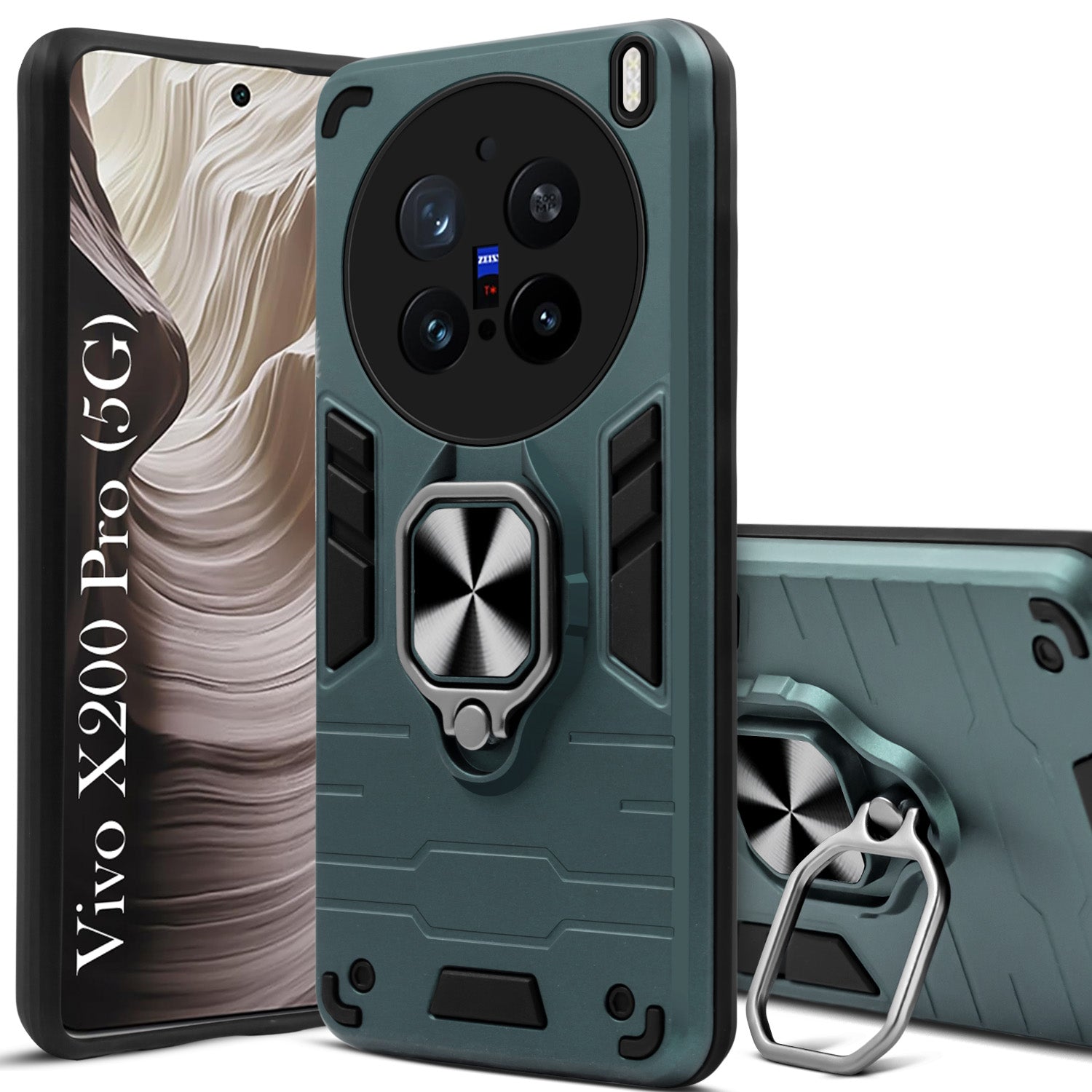 For Vivo X200 Pro Back Cover Case (Shockproof Polycarbonate Dual