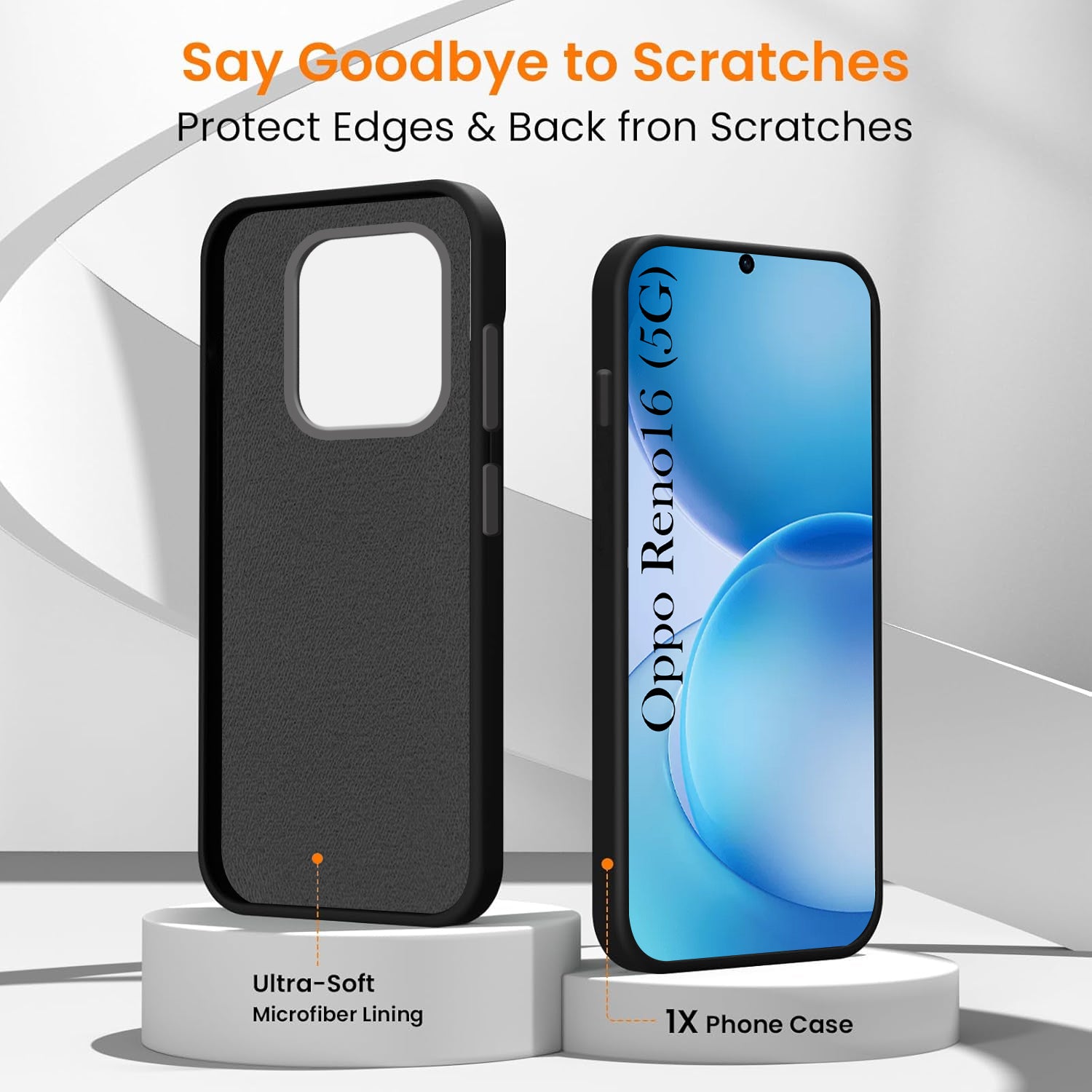For Oppo Reno 16 Back Cover Case Rubberised (Textured Grip Design | Micro-Fiber Cloth Inside | Slim and Light Weight | Soft Touch and Feel)