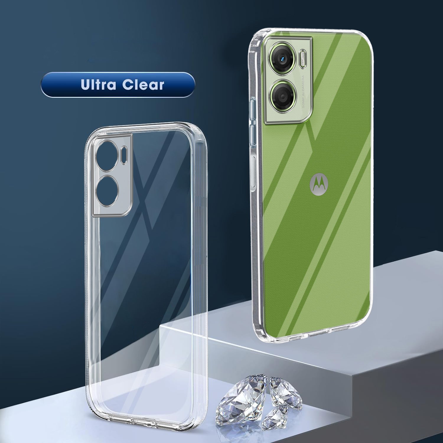 For Motorola Moto G06 Power Back Cover Case Silicone (Clear Shockproof Case with Camera Protection | Soft and Flexible | Transparent)