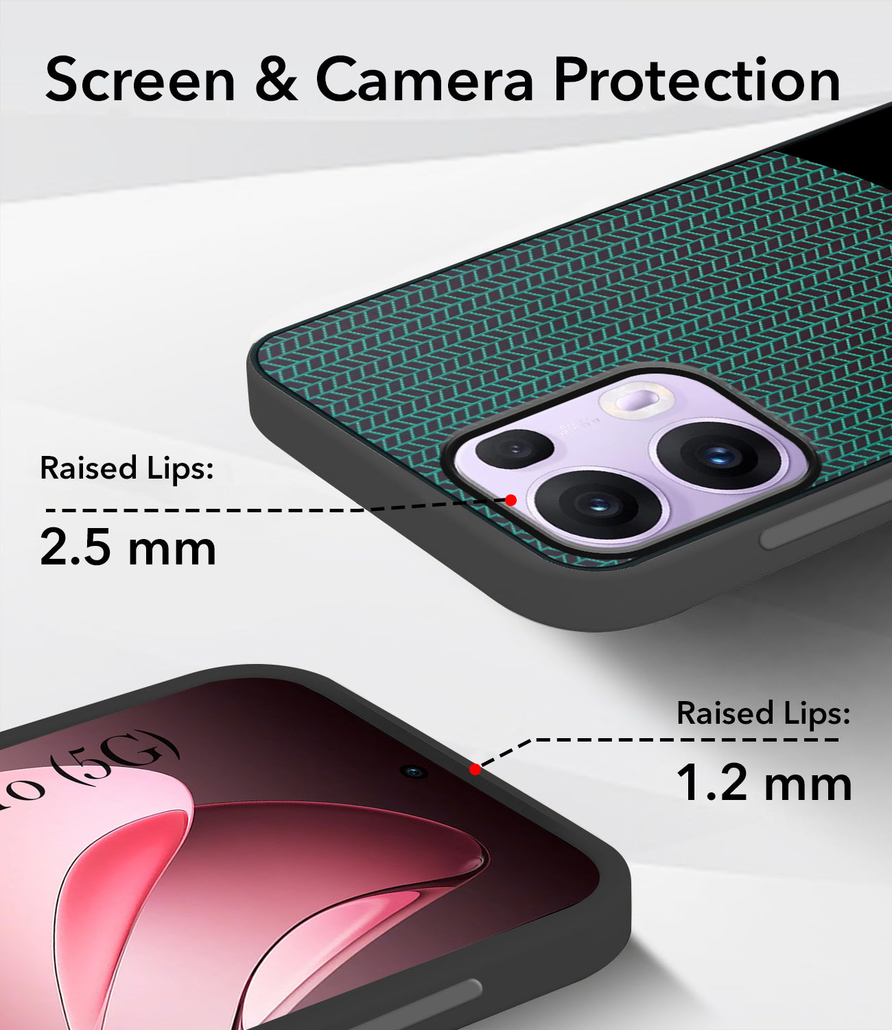For Oppo Reno13 Pro Silicone Finish Back Cover Case (Premium Minimalist Professional Feel | Camera Protection Bump)