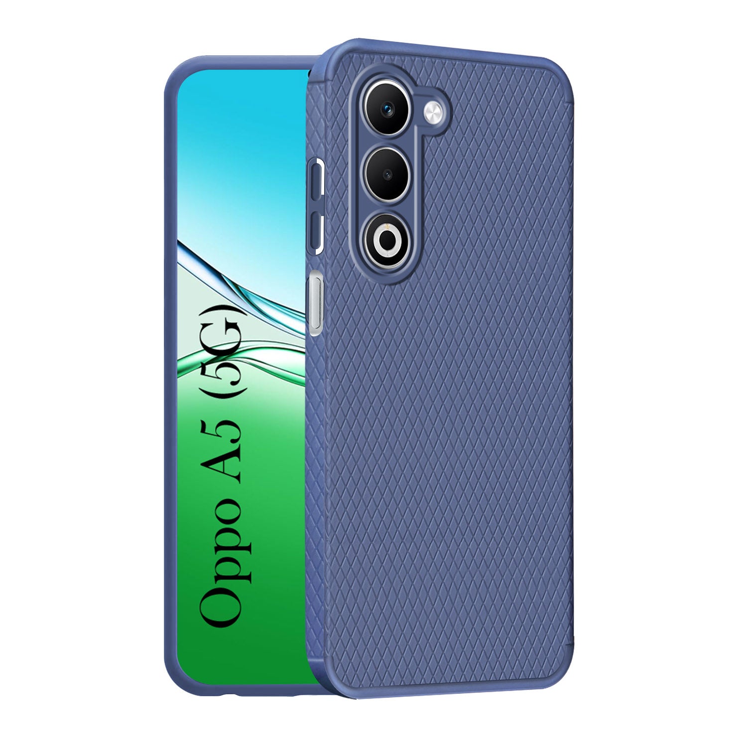 For Oppo A5 5G Back Cover Case (Liquid Silicone | Side Grip | Camera Protection)