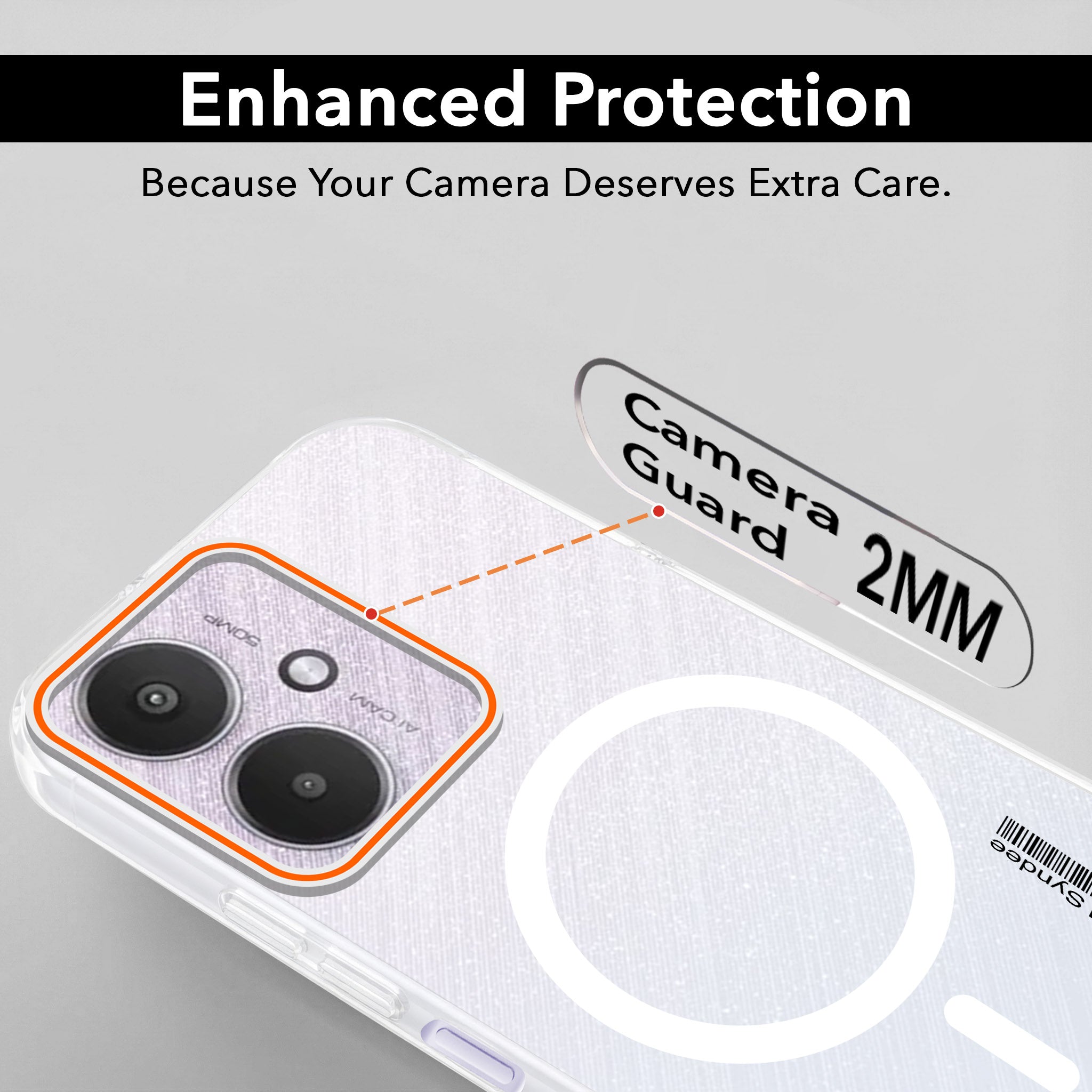 For Xiaomi Redmi 13C 5G Back Cover Case (Soft Touch | Camera Bump Protection | MagSafe Compatible | Matte Finish)