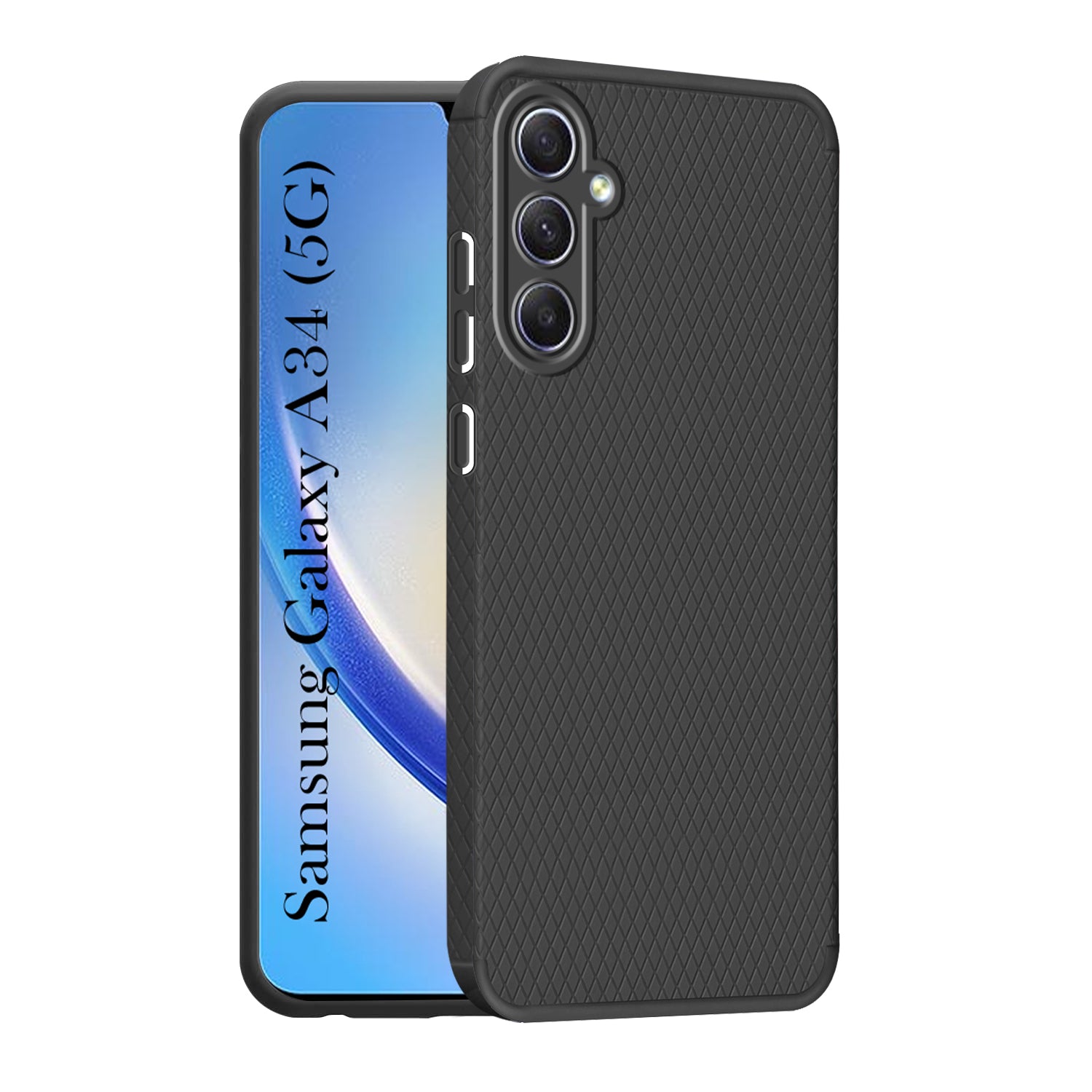 For Samsung Galaxy A34 5G Back Cover Case (Liquid Silicone | Side Grip | Camera Protection)