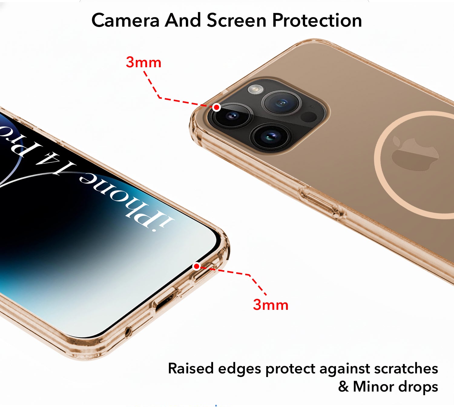For Apple iPhone 14 Pro Max Back Cover Case Silicone (Slim Paper Thin | Camera Protection Bump | Minimalist Professional | Soft Flexible) "