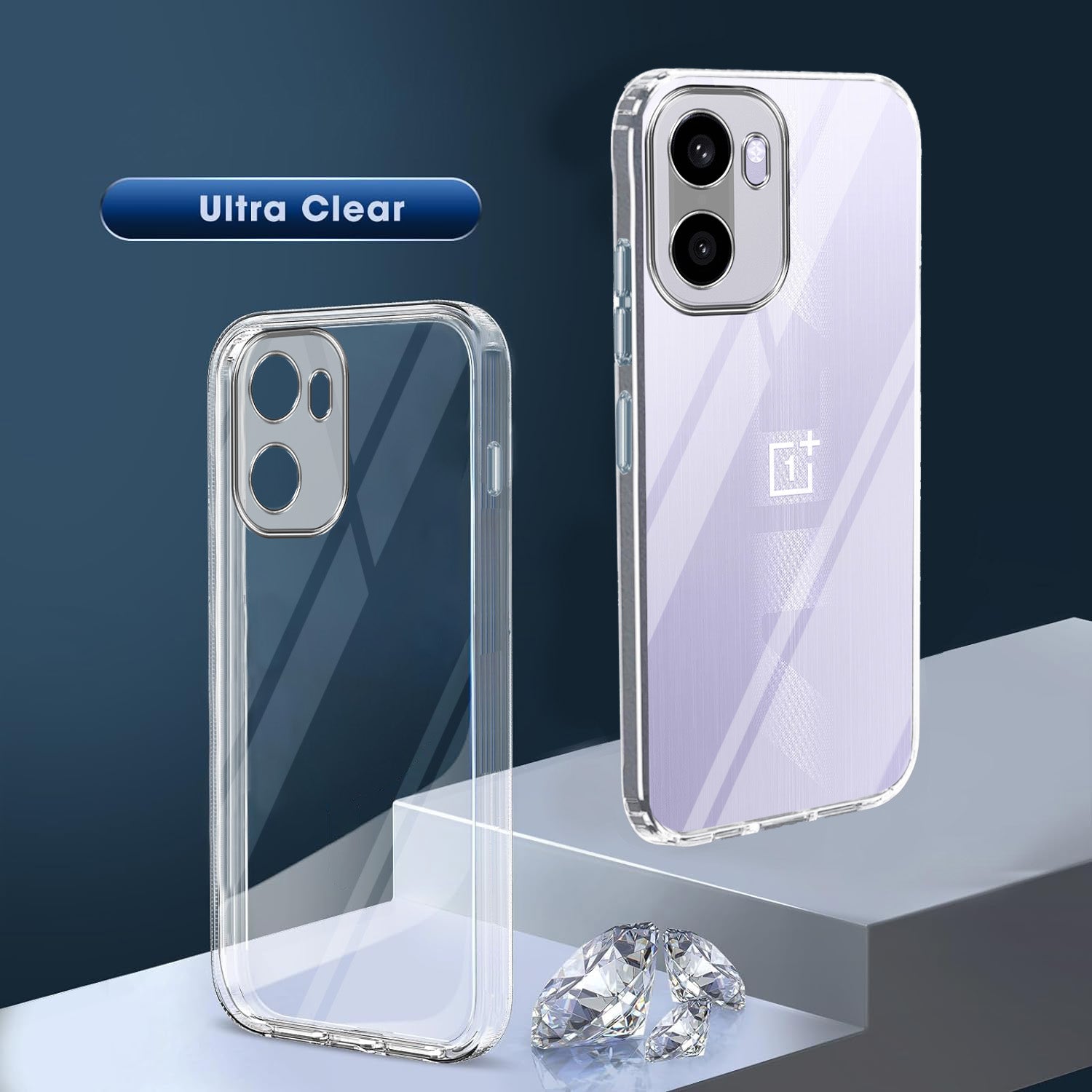 For OnePlus 15R Back Cover Case Silicone (Clear Shockproof Case with Camera Protection | Soft and Flexible | Transparent)