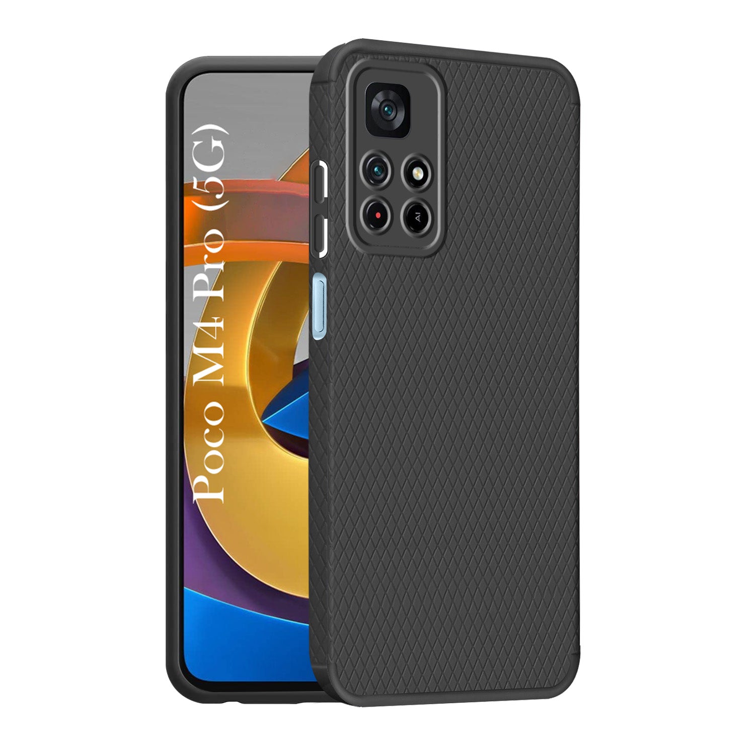 For Poco M4 Pro 5G Back Cover Case Liquid Silicone (Camera Protection | Side Grip Texture | Soft and Flexible)