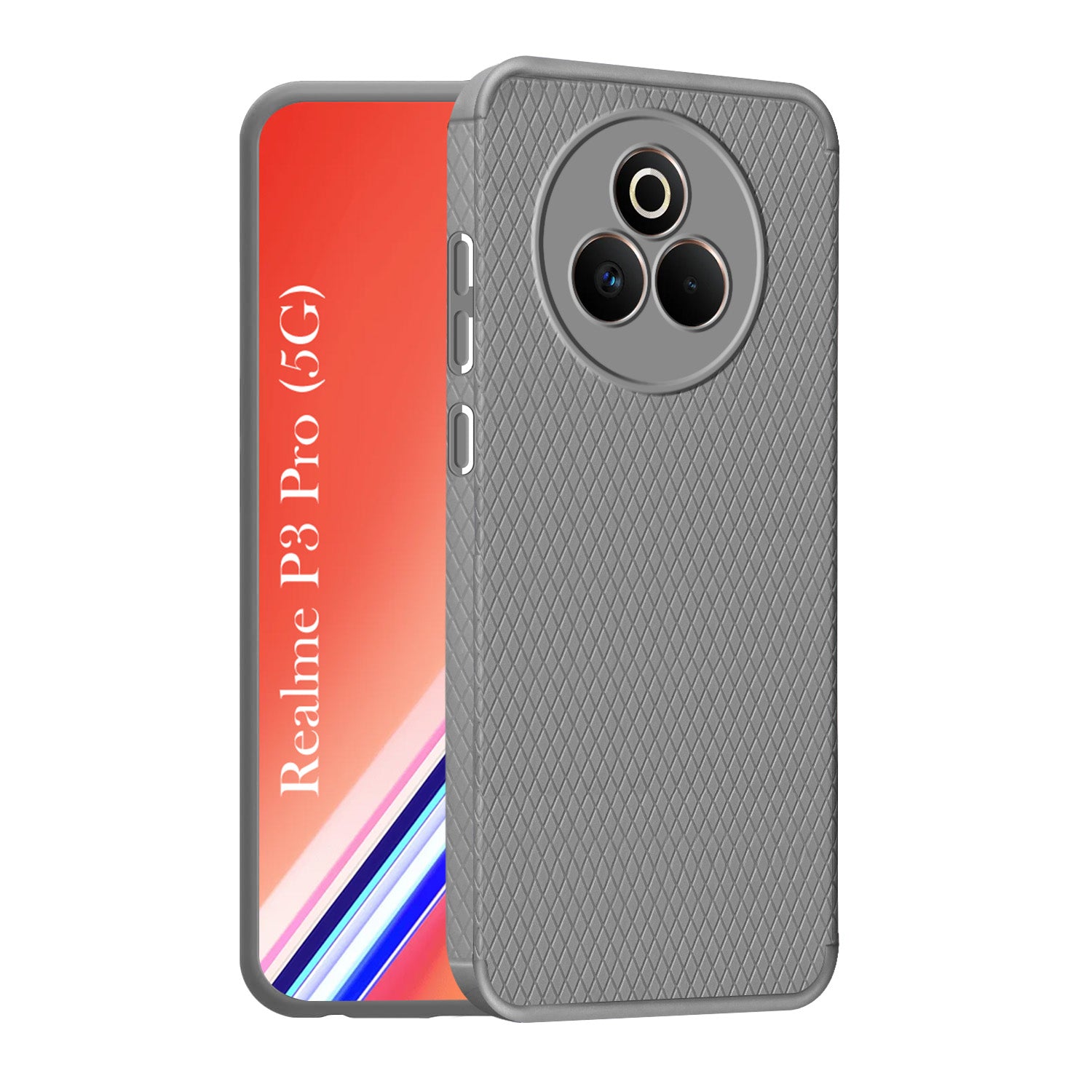 For Realme P3 Pro  Back Cover Case (Liquid Silicone | Side Grip | Camera Protection)