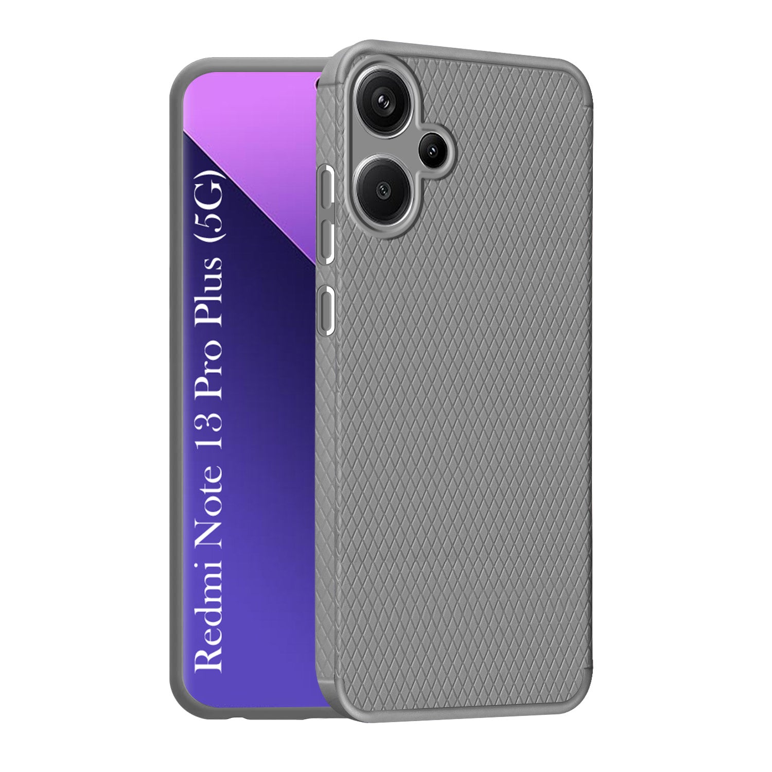 For Redmi Note 13 Pro Plus Back Case Cover (Liquid Silicone | Camera Protection | Side Grip)