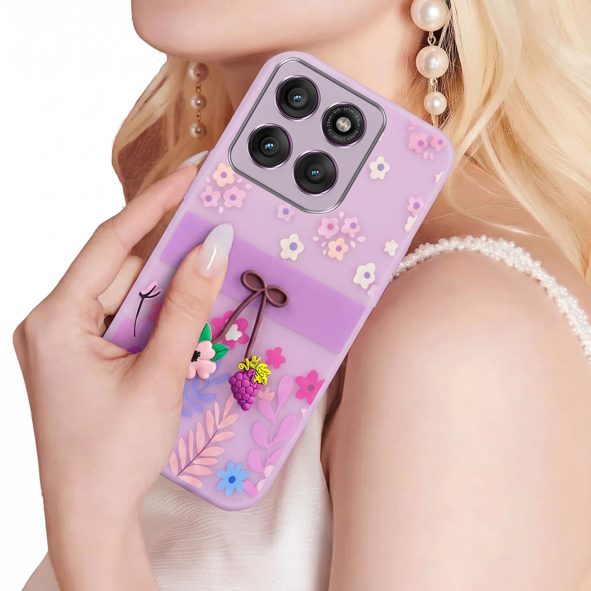 For Motorola Moto Edge 60 Pro Back Cover Case (3D Cute Cartoons | Hard Back Side Soft | Matte Premium Finish | HD Printing)