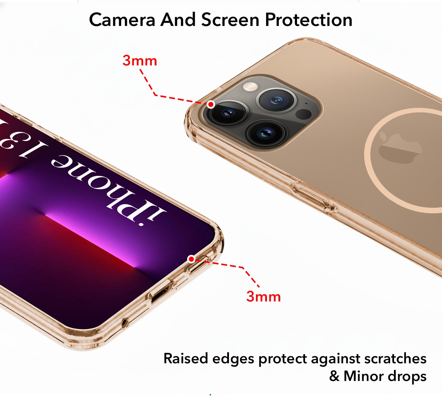 For Apple iPhone 13 Pro Back Cover Case Silicone (Slim Paper Thin | Camera Protection Bump | Minimalist Professional | Soft Flexible)