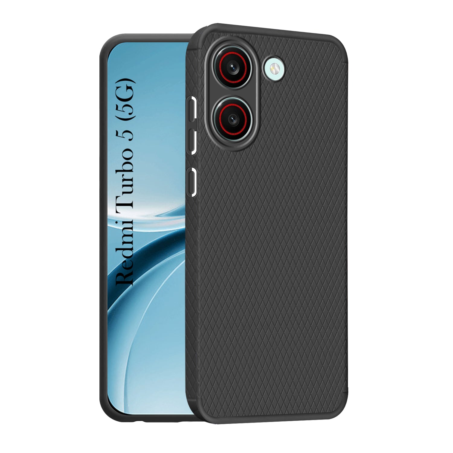 For Redmi Turbo 5 Back Cover Case Liquid Silicone (Camera Protection | Side Grip Texture | Soft and Flexible)