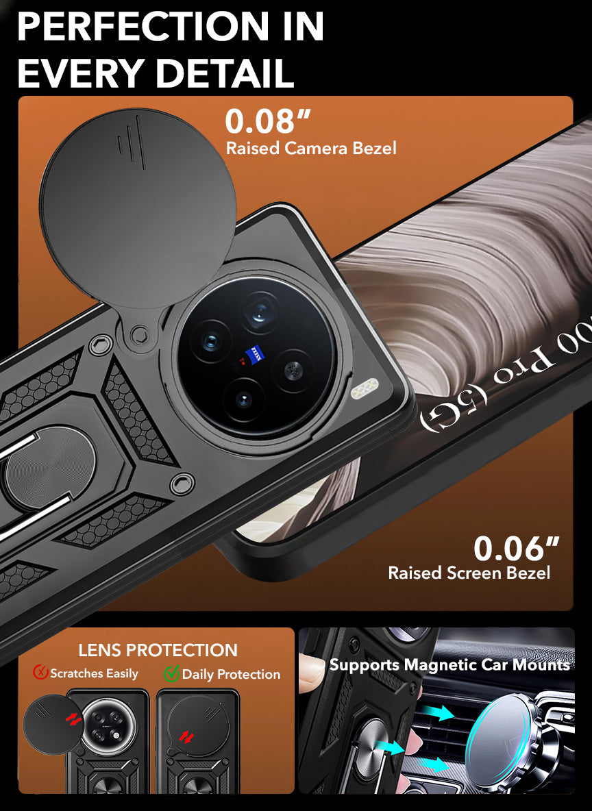 For Vivo X200 Pro Back Cover Case (Hybrid Dual Armor Polycarbonate)