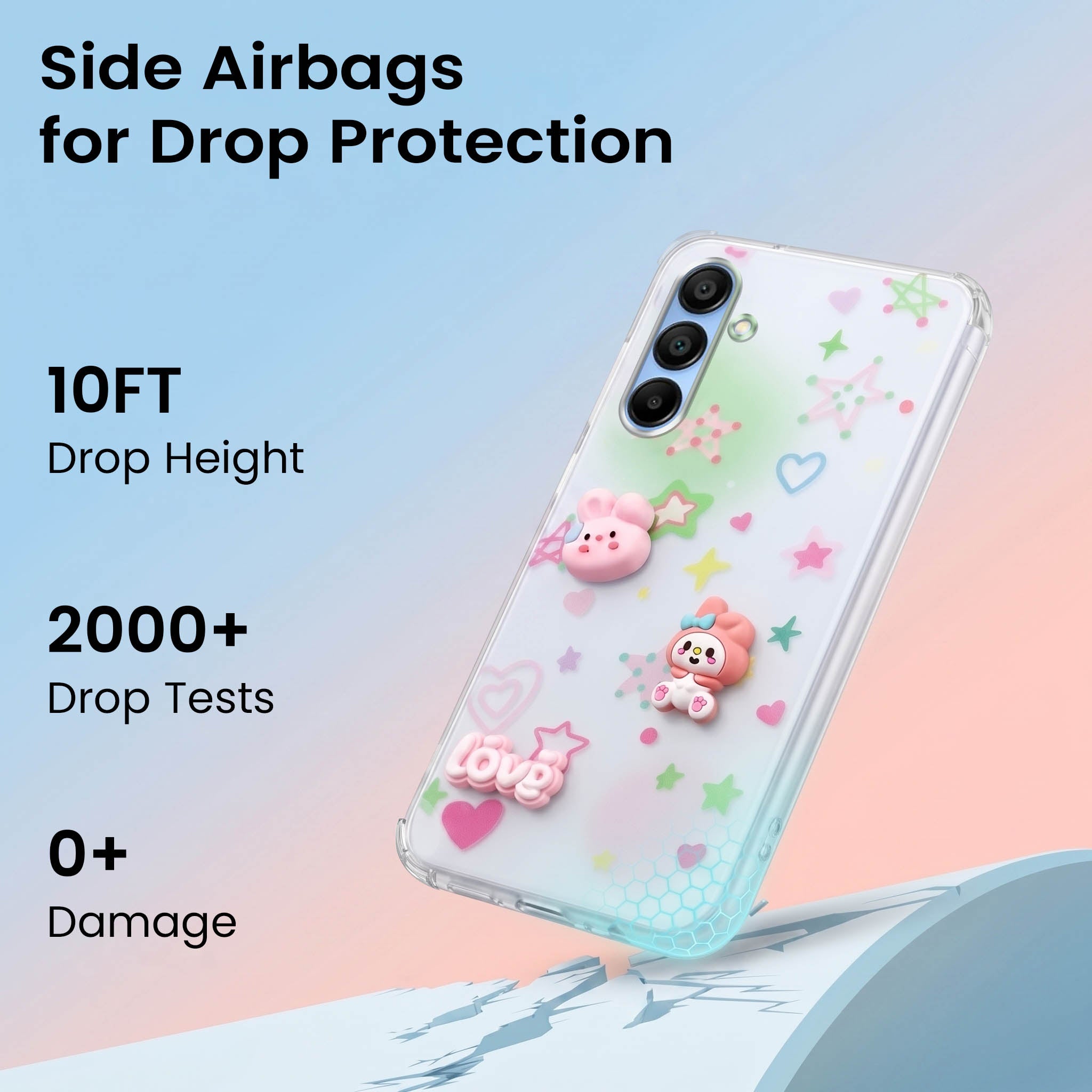 For Samsung Galaxy A15 5G Back Cover Case (3D Cute Cartoons | Hard Back Side Soft | Matte Premium Finish | HD Printing)