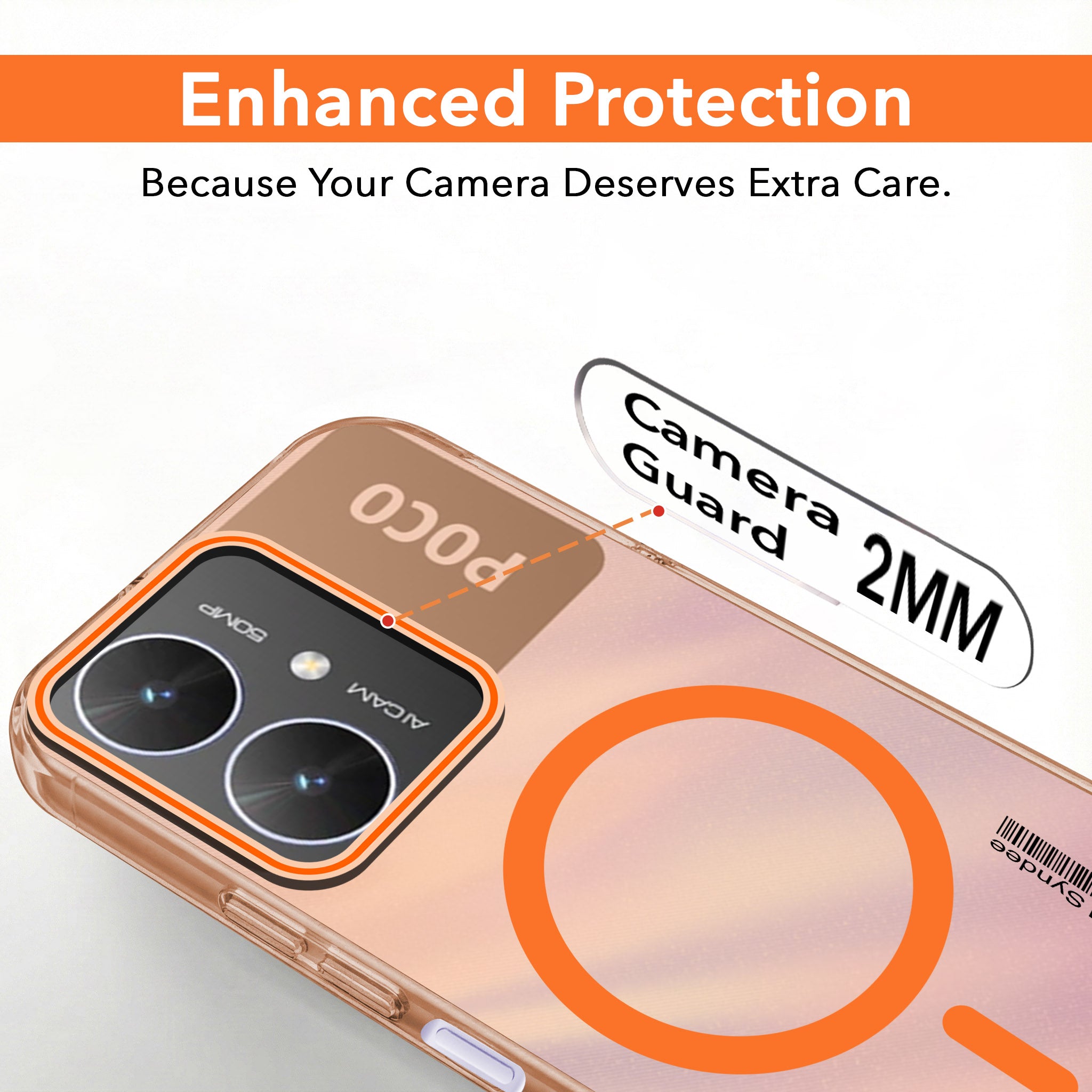 For Poco M6 5G Back Cover Case (Soft Touch | Camera Bump Protection | MagSafe Compatible | Matte Finish)
