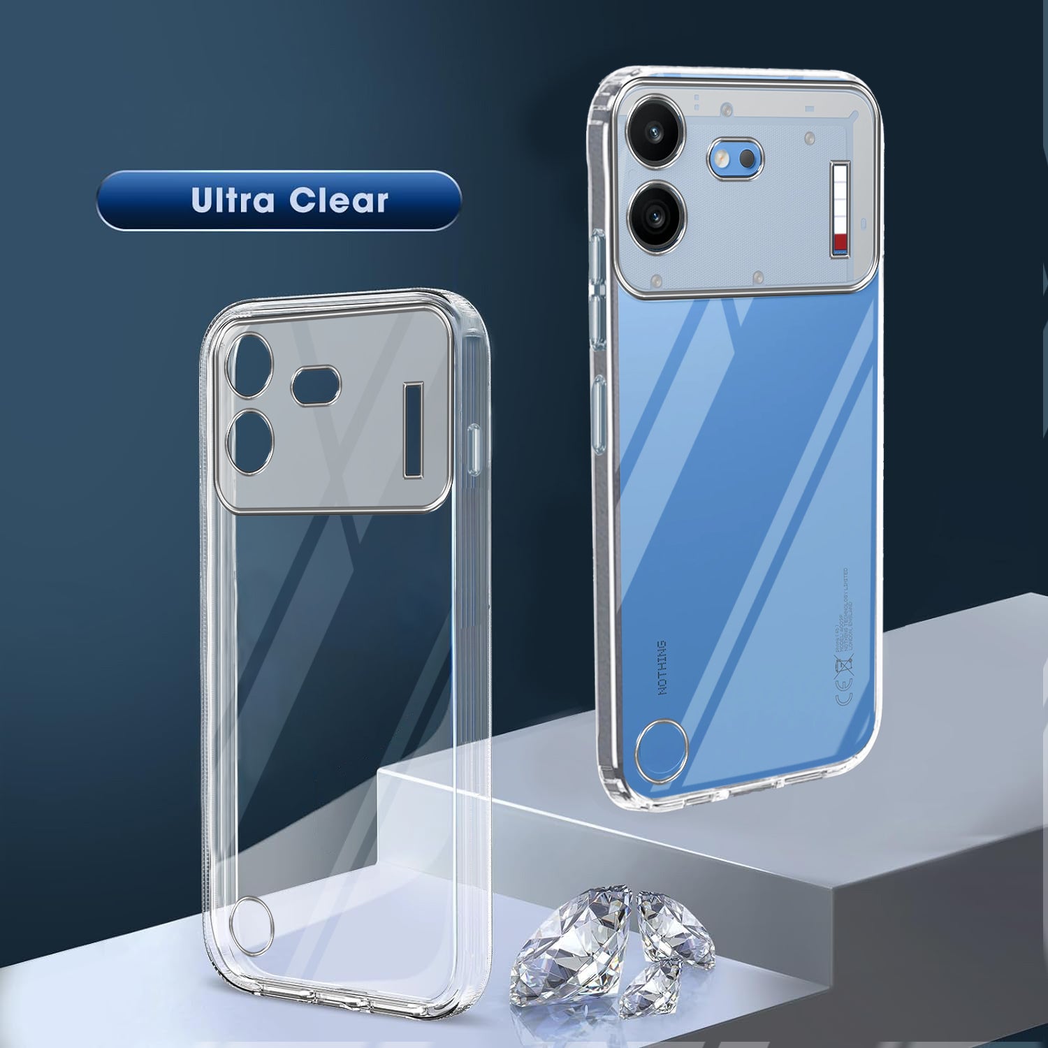 For Nothing Phone 4B Back Cover Case Silicone (Clear Shockproof Case with Camera Protection | Soft and Flexible | Transparent)