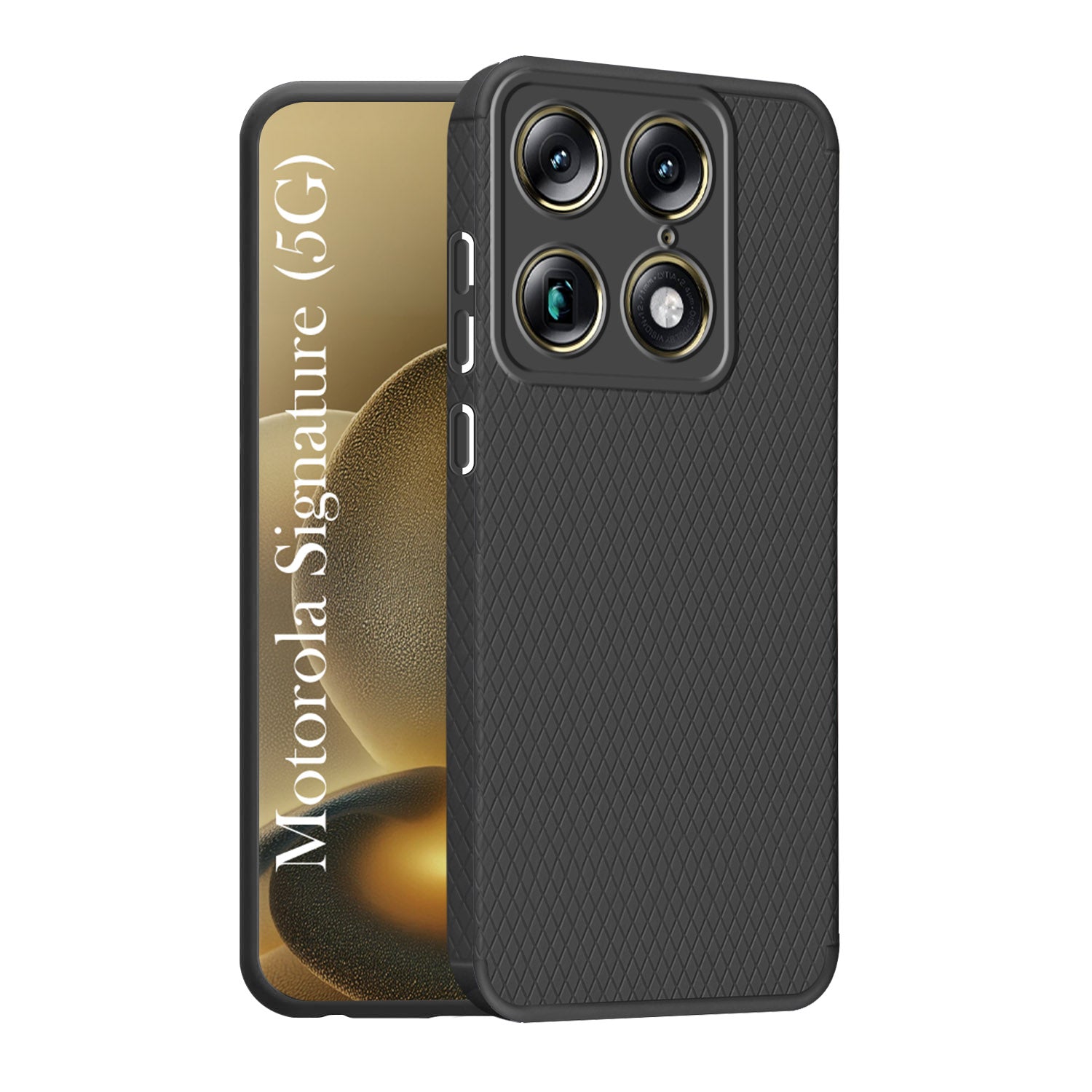 For Motorola Moto Signature 5G Back Cover Case Liquid Silicone (Camera Protection | Side Grip Texture | Soft and Flexible)
