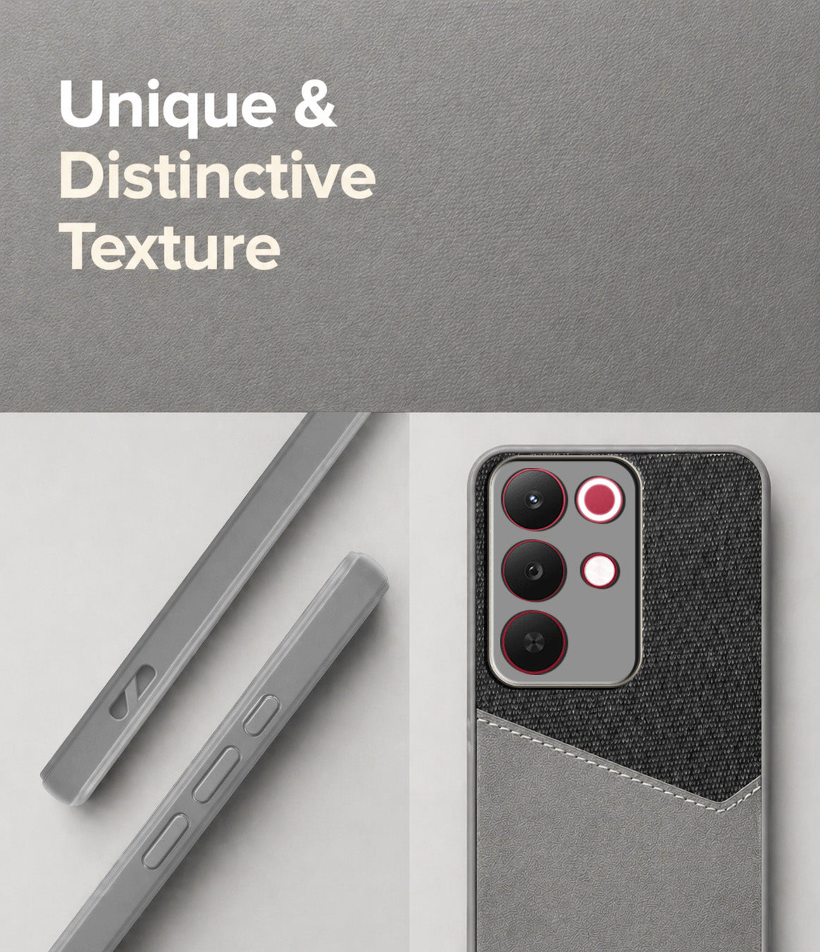 For Realme 15X Back Cover Case (Dual PU Leather Stitch | Professional Minimalist | Soft and Flexible)