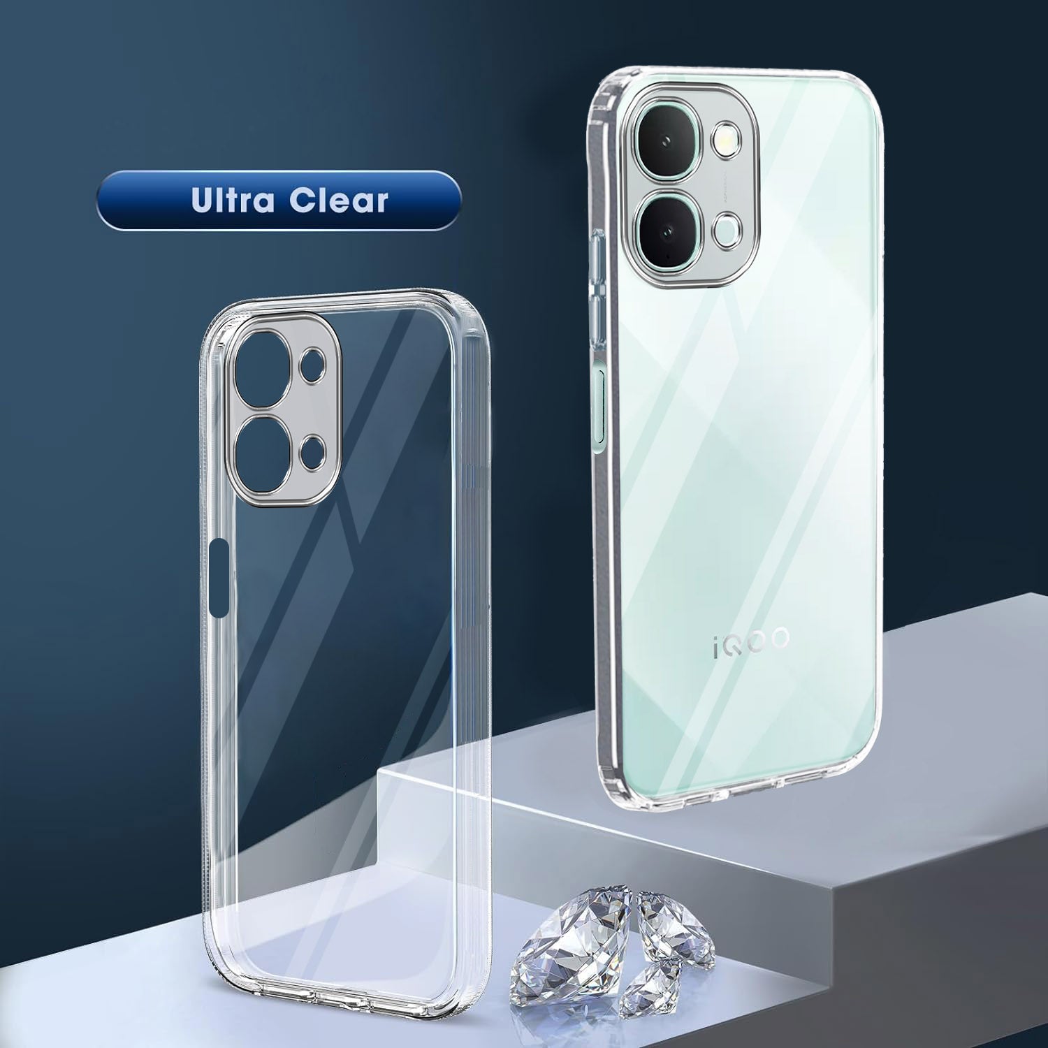 For Vivo iQOO Z11x 5G Back Cover Case Silicone (Clear Shockproof Case with Camera Protection | Soft and Flexible | Transparent)