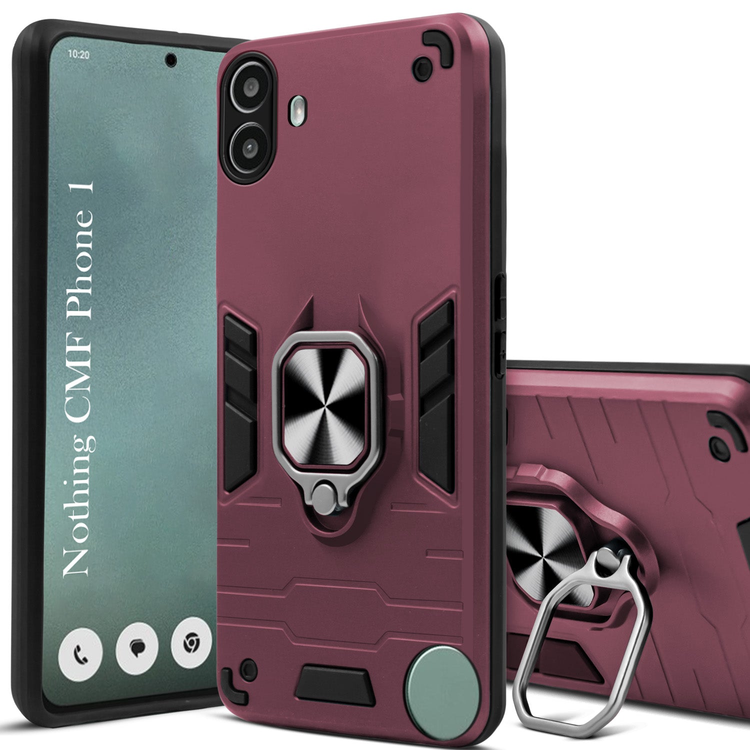 For Nothing CMF Phone 1 Back Cover Case (Shockproof Polycarbonate Dual Layer Hybrid Armor)