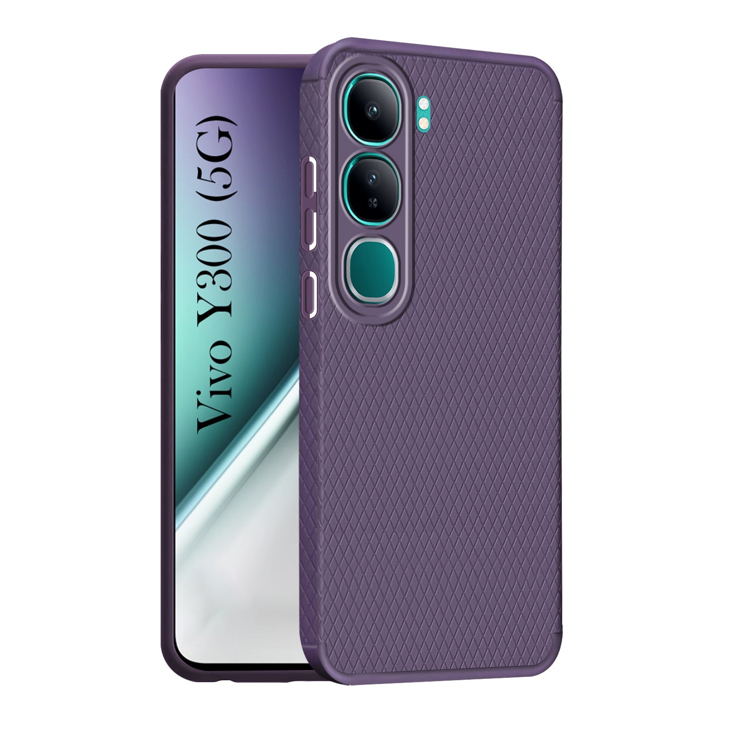 For Vivo Y300 Back Cover Case (Liquid Silicone | Side Grip | Camera Protection)