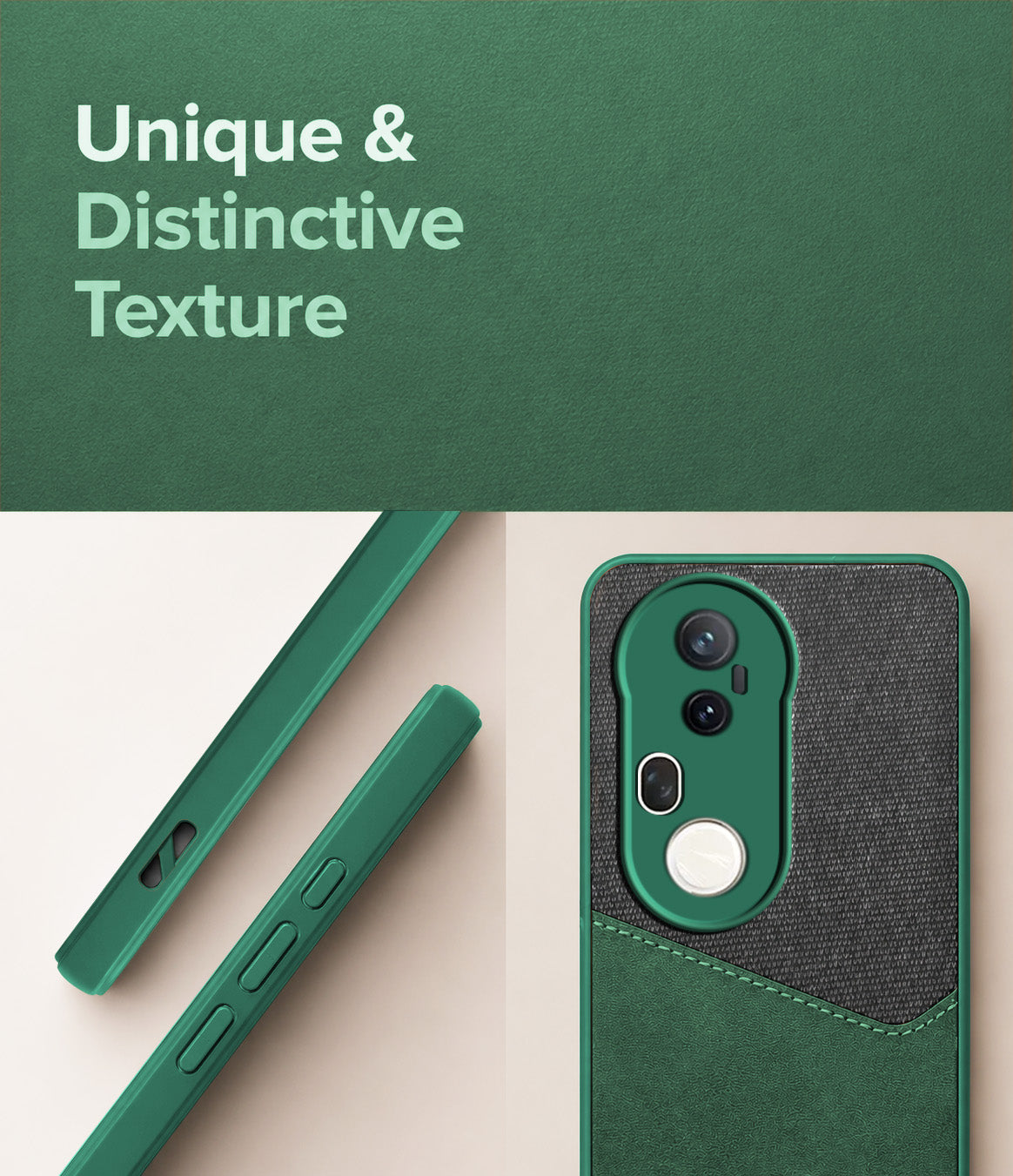 For Vivo T4 Ultra Back Cover Case (Dual PU Leather Stitch | Professional Minimalist | Soft and Flexible)