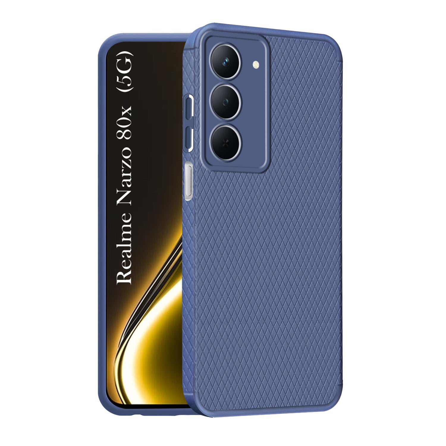 For Realme Narzo 80x Back Cover Case (Liquid Silicone | Side Grip | Camera Protection)