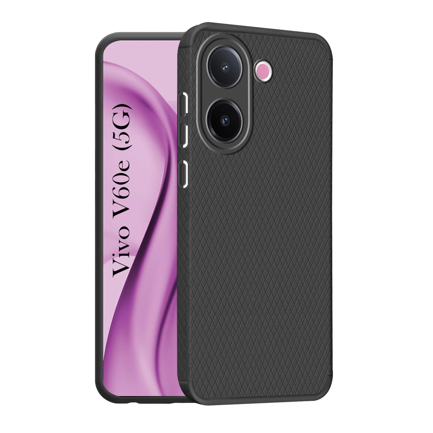For Vivo V60e Back Cover Case Liquid Silicone (Camera Protection | Side Grip Texture | Soft and Flexible)