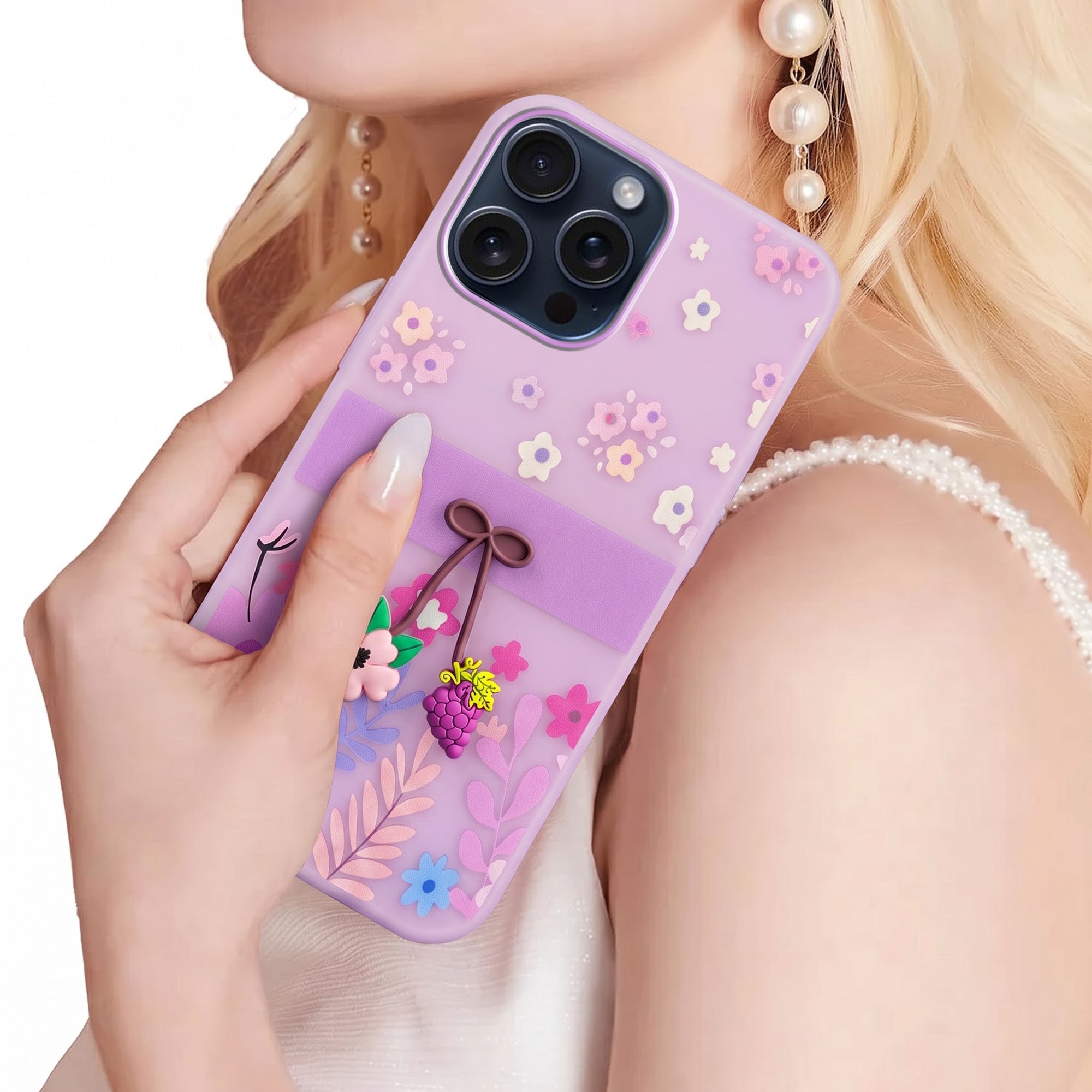 For Apple iPhone 15 Pro Max Back Cover Case (3D Cute Cartoons | Hard Back Side Soft | Matte Premium Finish | HD Printing)