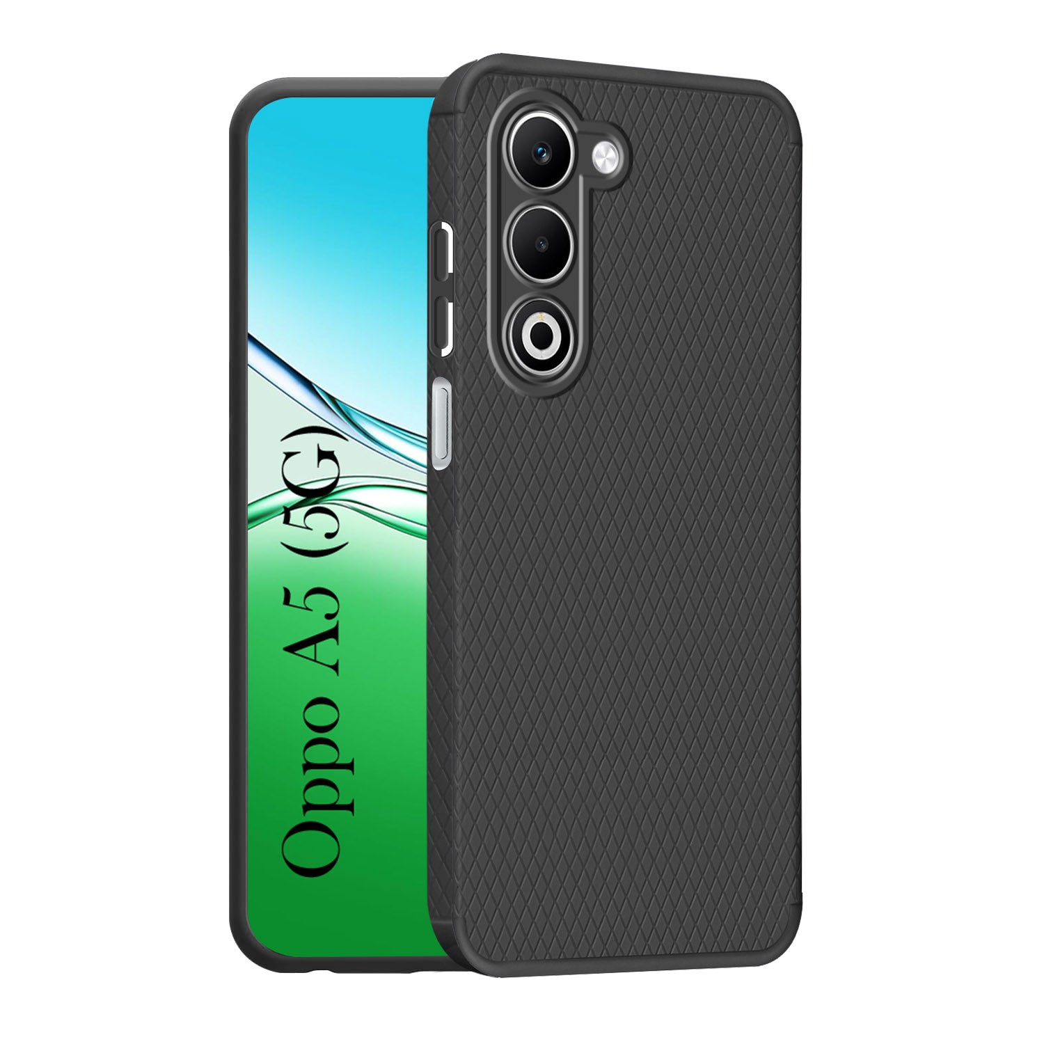 For Oppo A5 5G Back Cover Case (Liquid Silicone | Side Grip | Camera Protection)