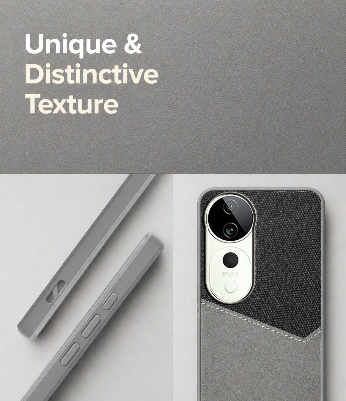 For Vivo T3 Ultra Back Cover Case (Dual PU Leather Stitch | Professional Minimalist | Soft and Flexible)