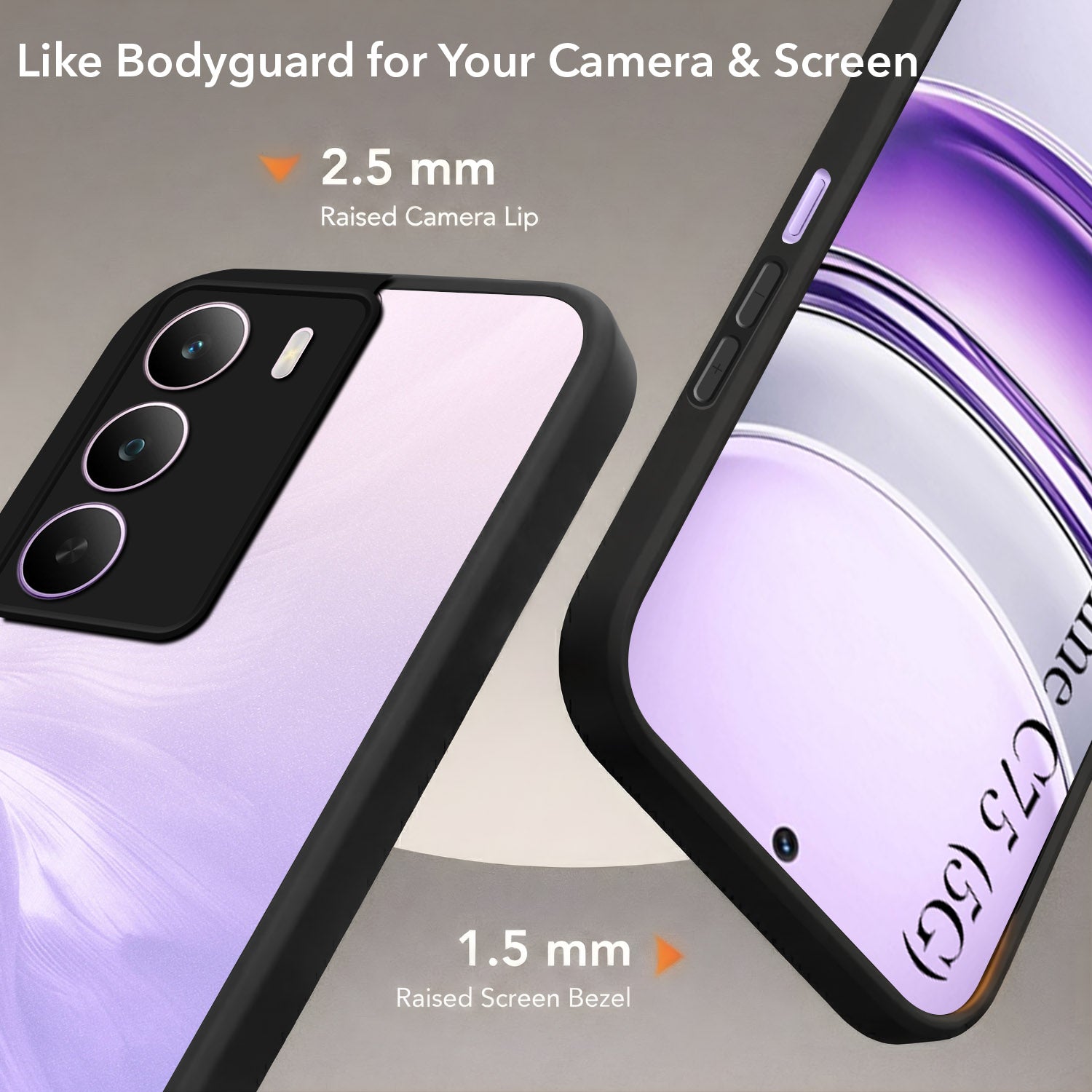 For Realme C75 5G Back Cover Case (Built-in Stand | Lifetime Anti Yellow | Kickstand Shockproof | Camera Protection | MagSafe Compatible)