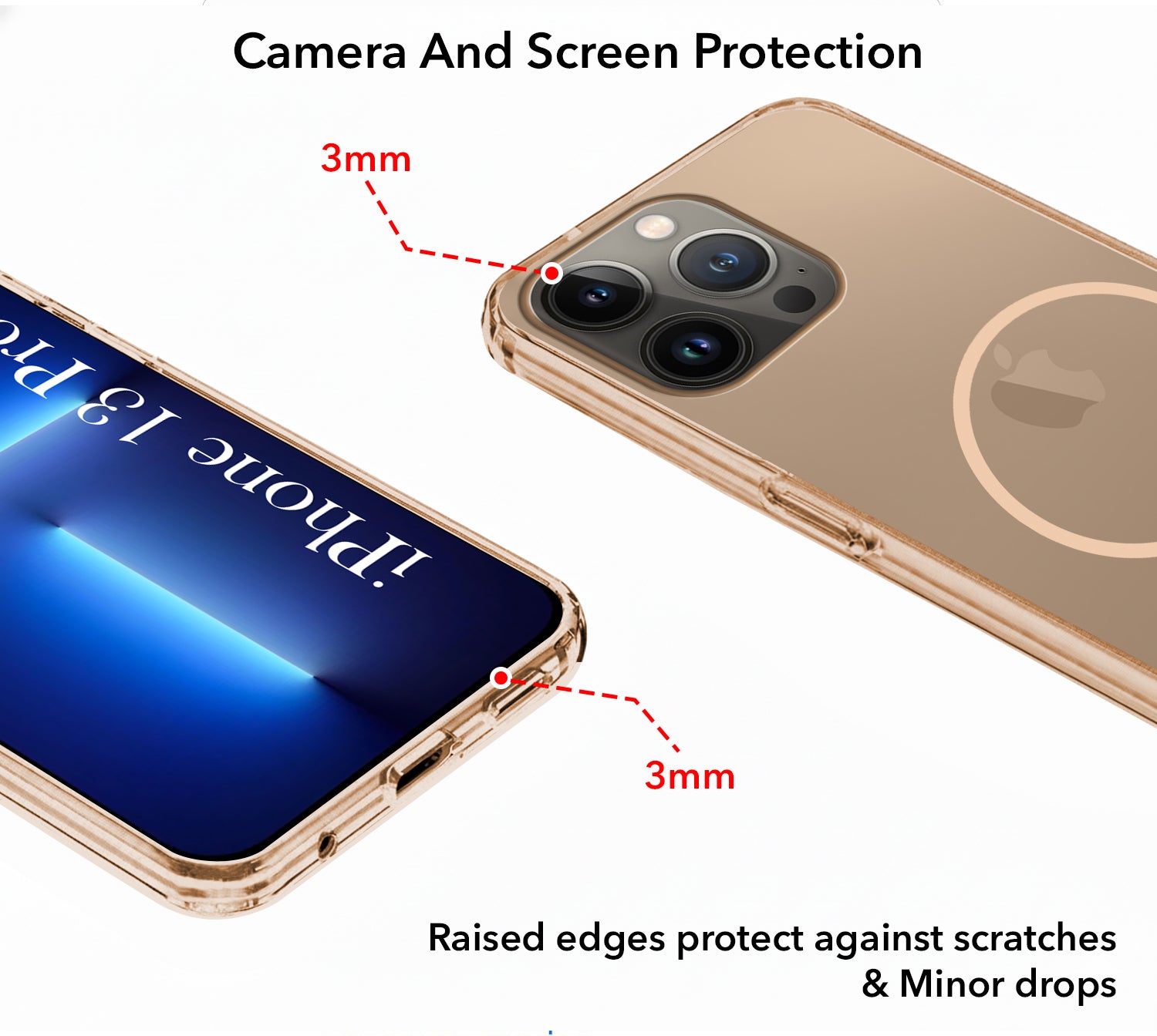 For Apple iPhone 13 Pro Max Back Cover Case Silicone (Slim Paper Thin | Camera Protection Bump | Minimalist Professional | Soft Flexible)