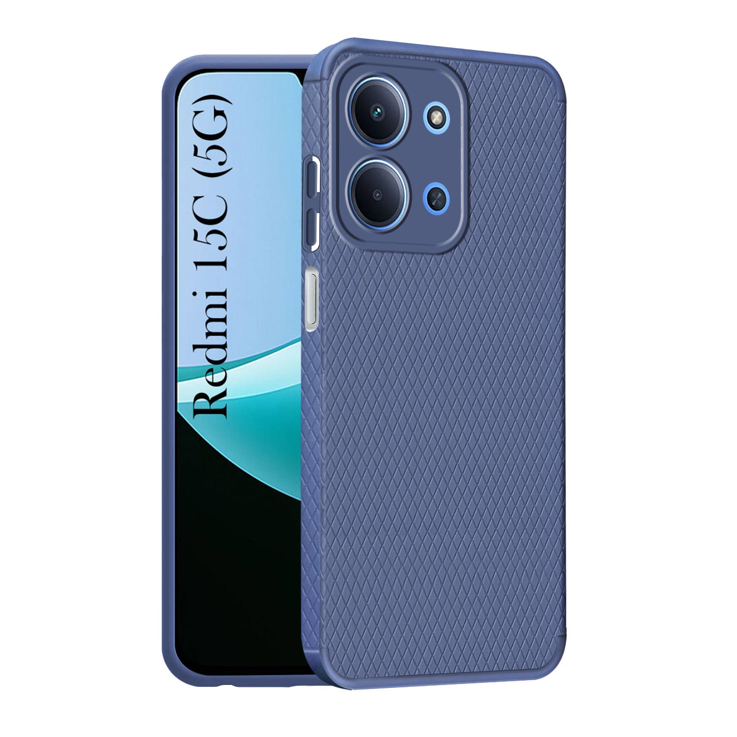 For Redmi 15C Back Cover Case Liquid Silicone (Camera Protection | Side Grip Texture | Soft and Flexible)