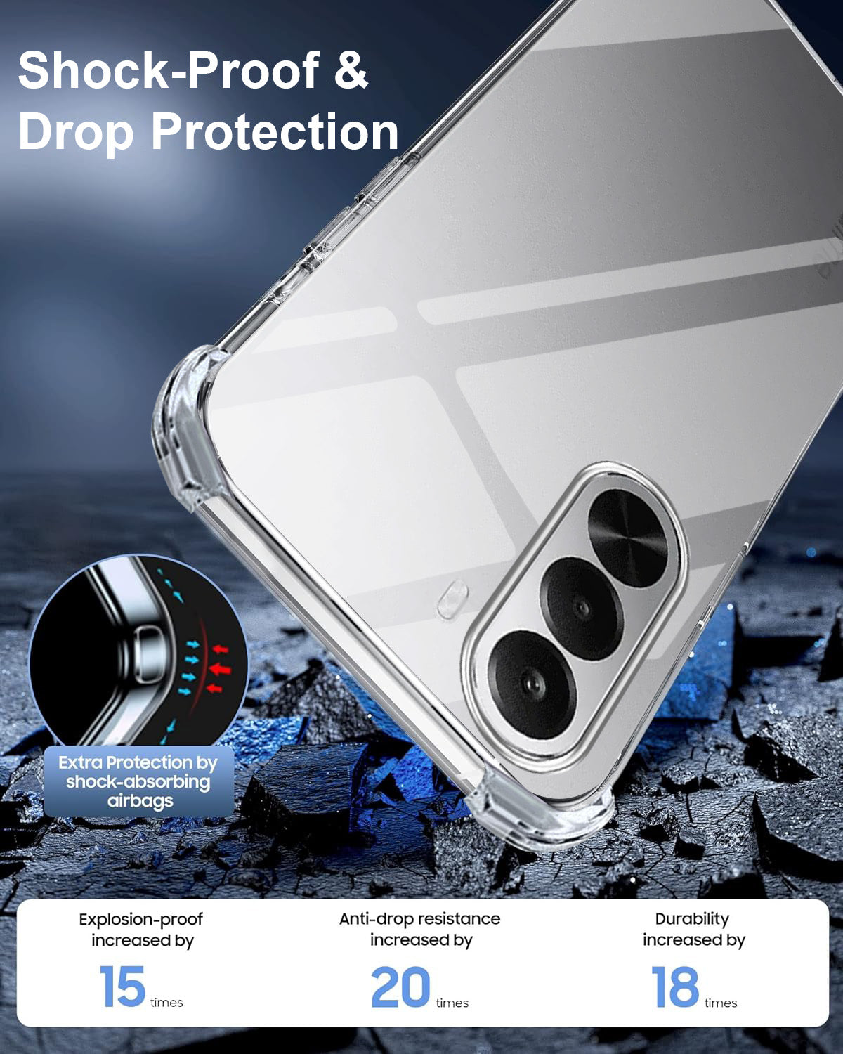 For Realme P4x Back Cover Shockproof Crystal-Clear (Drop & Camera Protection | Hard Polycarbonate)
