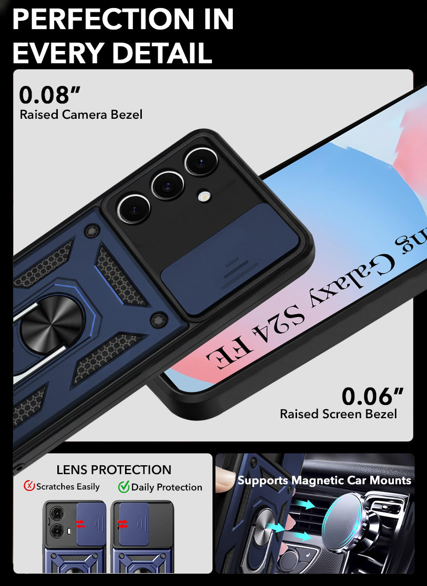 For Samsung Galaxy S24 FE  Back Cover Case (Hybrid Dual Armor Polycarbonate)