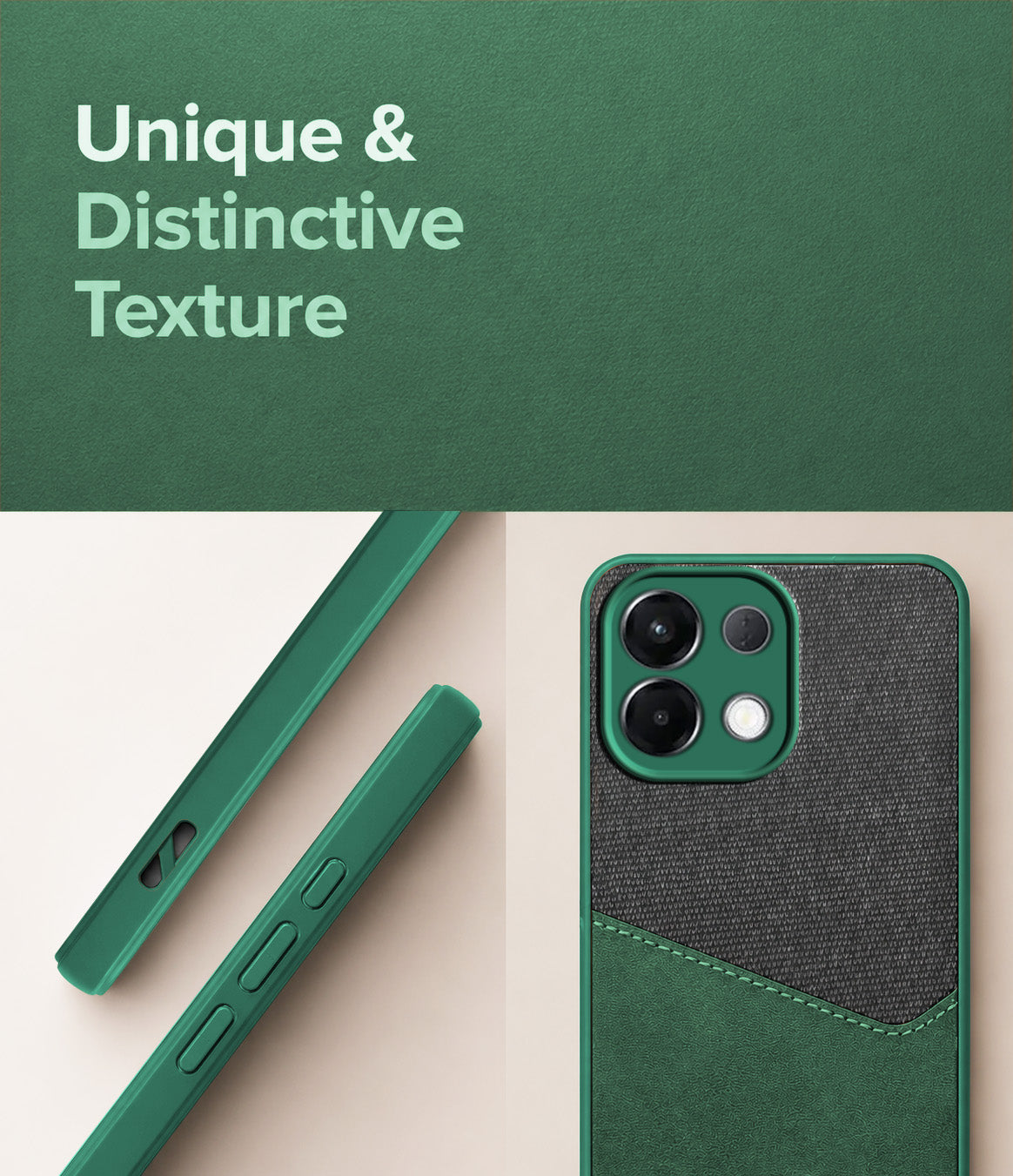 For Oppo K13 Back Cover Case (Dual PU Leather Stitch | Professional Minimalist | Soft and Flexible)