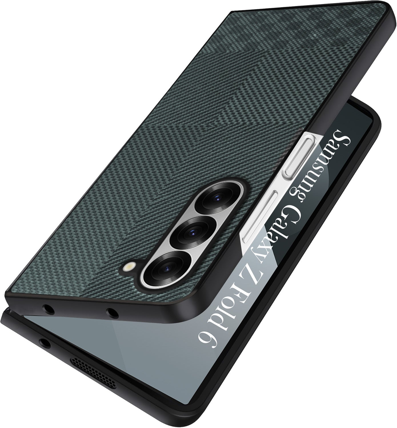 For Samsung Galaxy Z Fold 6 5G Back Flip Case Cover (Craft Printed Design | Hybrid Texture | Inside Microfiber Cloth)
