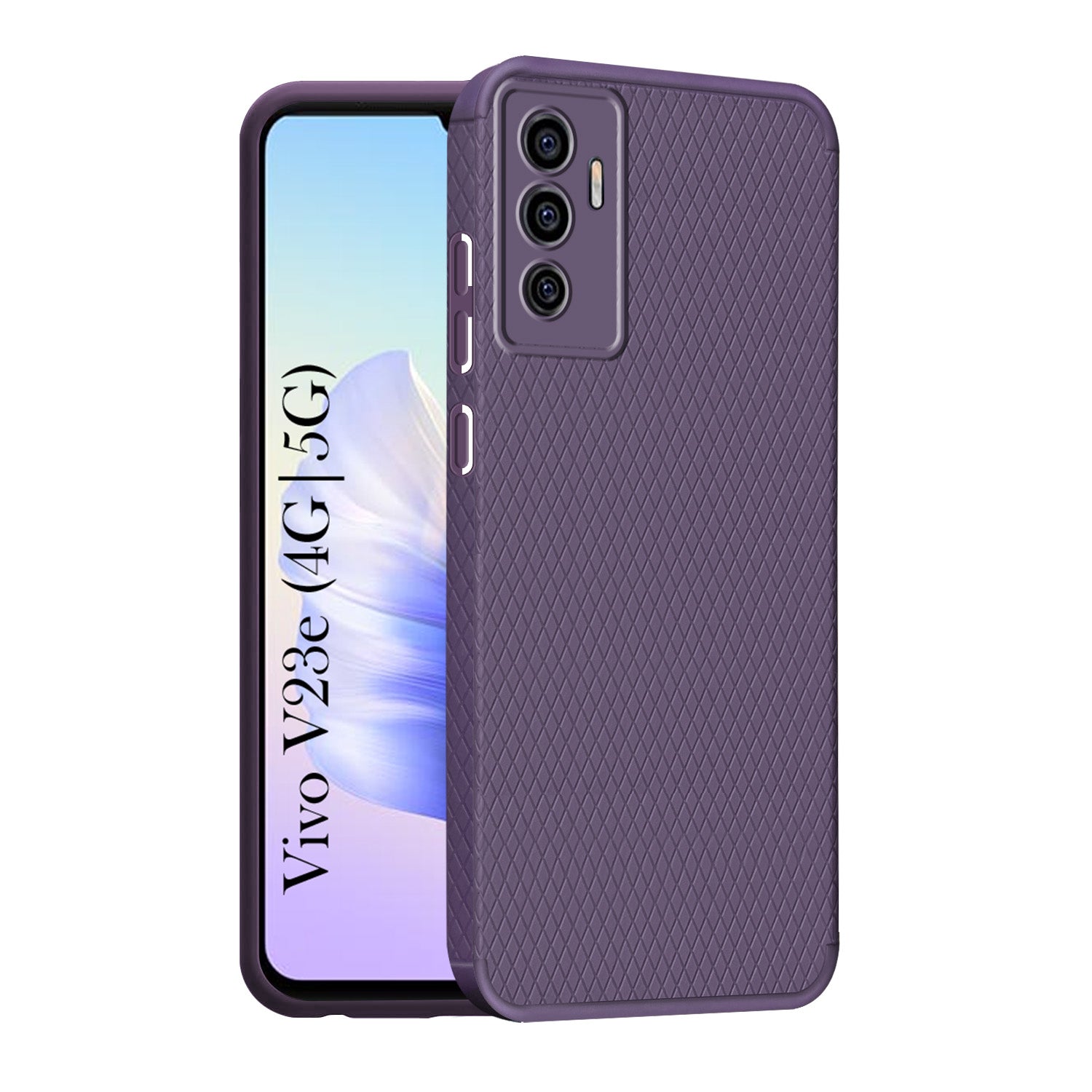 For Vivo V23e 4G | 5G Back Cover Case (Liquid Silicone | Side Grip | Camera Protection)