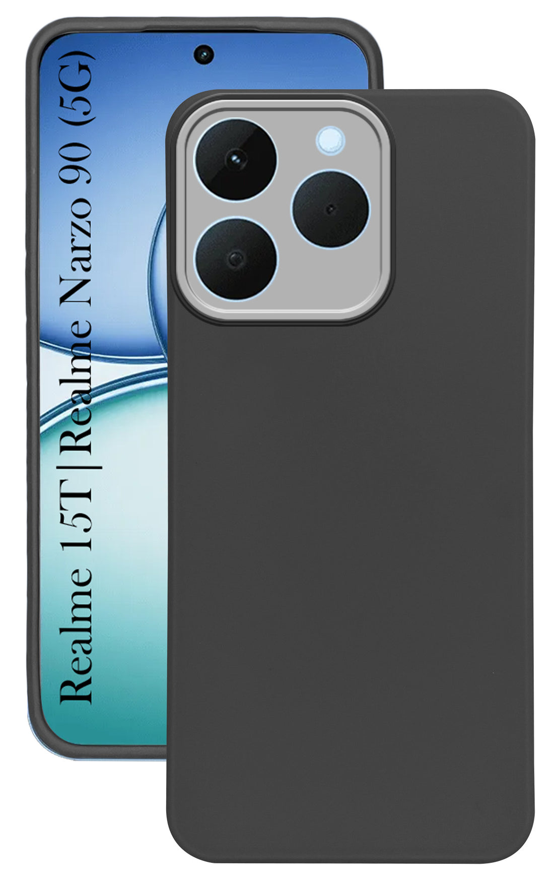 For Realme 15T | Realme Narzo 90 Back Cover Case (Dual Color Matte Finish | Full Camera Protection | Sleek and Professional)