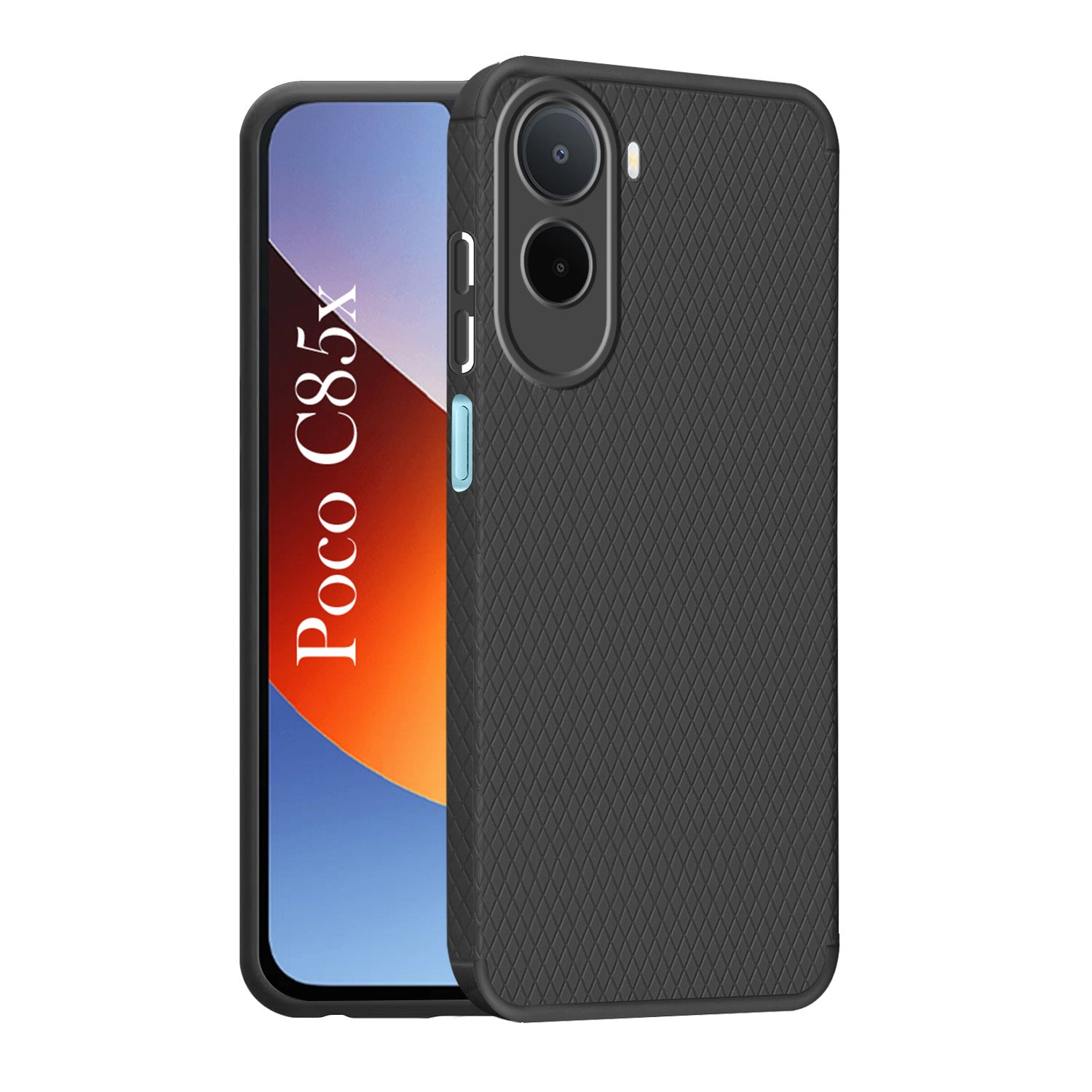 For Poco C85x 5G Back Cover Case Liquid Silicone (Camera Protection | Side Grip Texture | Soft and Flexible)