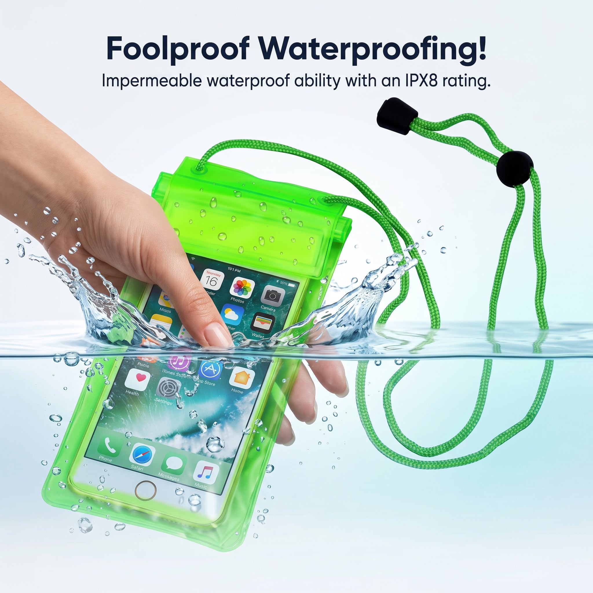 Waterproof Mobile Pouch with Adjustable Lanyard | Underwater Touch Screen Waterproof Phone Case