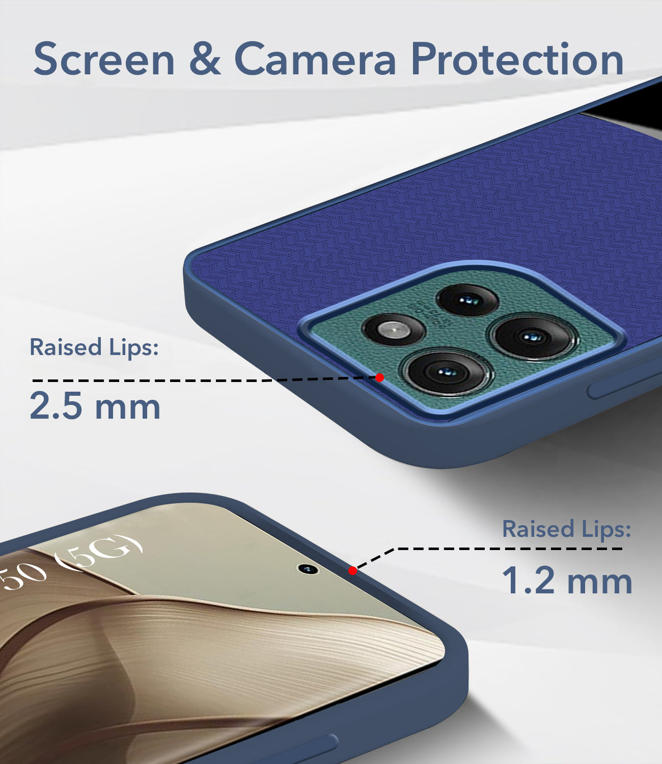 For Motorola Moto Edge 50 5G Silicone Finish Back Cover Case  (Premium Minimalist Professional Feel | Camera Protection Bump)