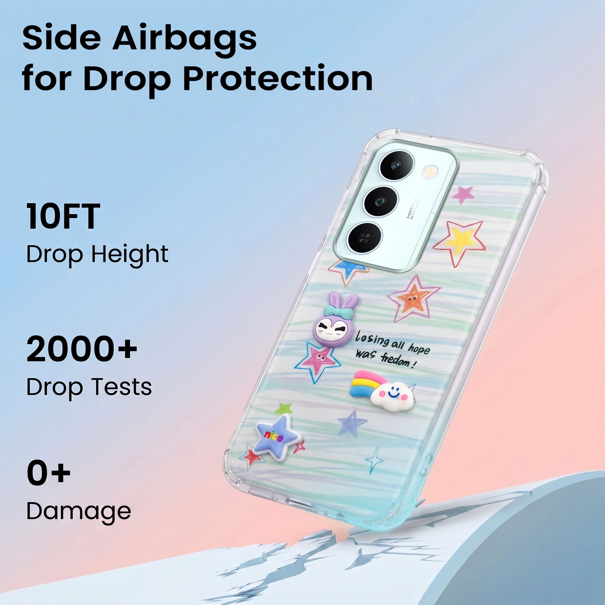 For Realme P4 Lite 5G | Realme Narzo 100 Lite 5G Back Cover Case (3D Cute Cartoons | Hard Back Side Soft | Matte Premium Finish | HD Printing)