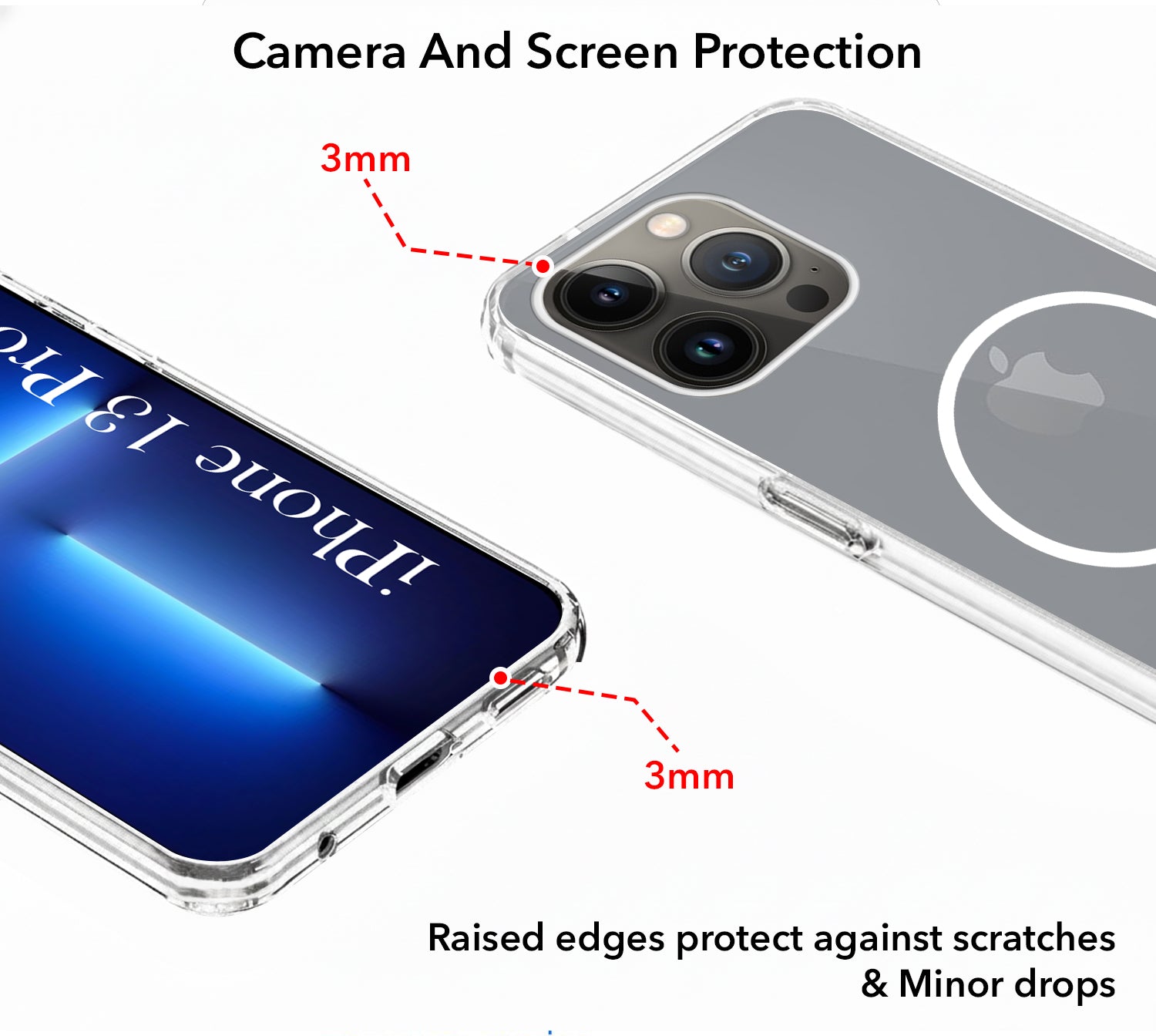 For Apple iPhone 13 Pro Max Back Cover Case Silicone (Slim Paper Thin | Camera Protection Bump | Minimalist Professional | Soft Flexible)