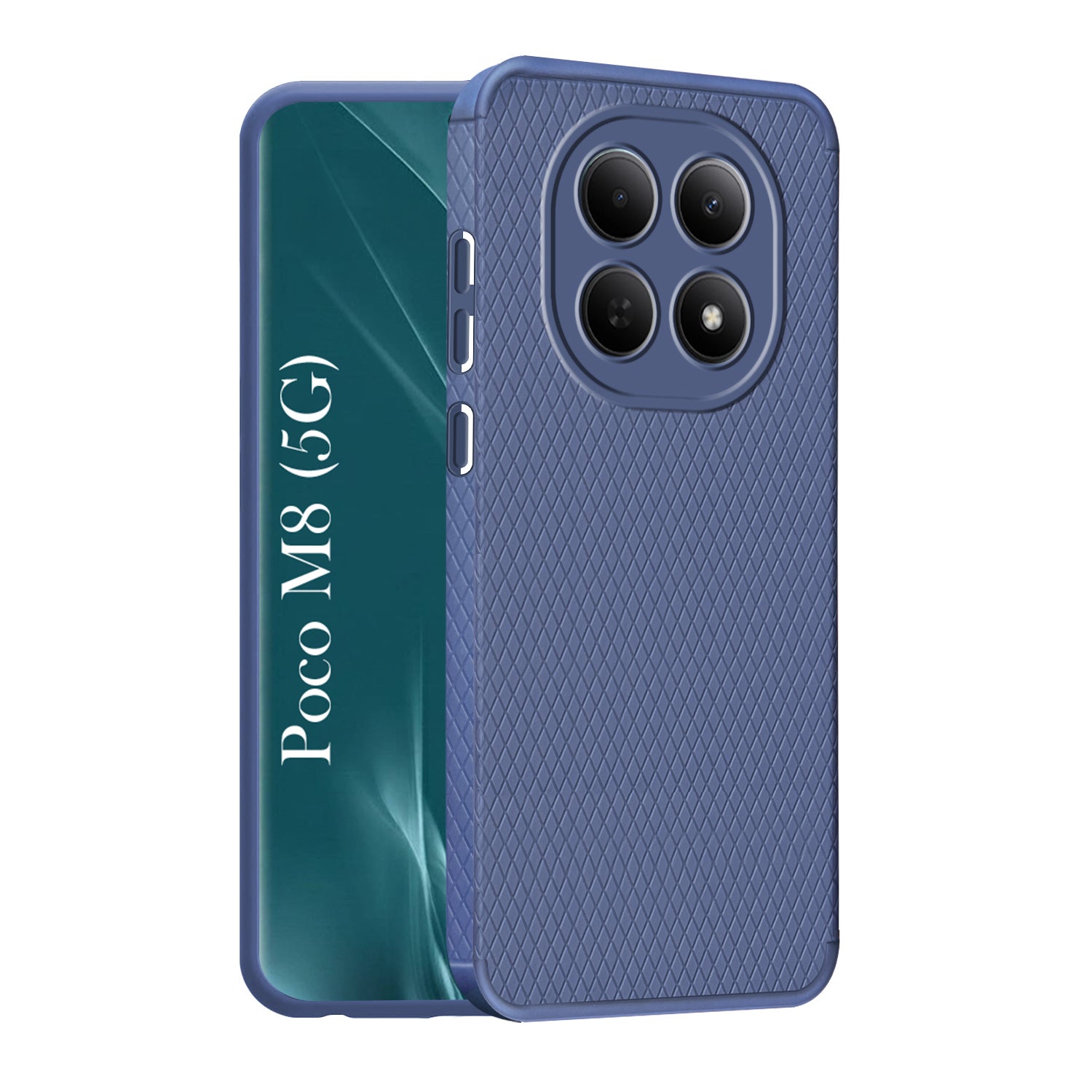 For Poco M8 5G Back Cover Case Liquid Silicone (Camera Protection | Side Grip Texture | Soft and Flexible)
