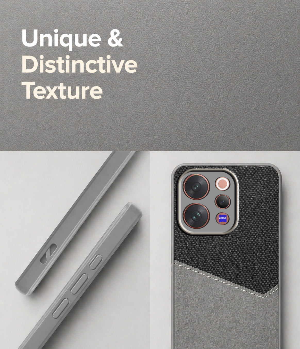 For Vivo V70 | Vivo V70 Elite 5G Back Cover Case (Dual PU Leather Stitch | Professional Minimalist | Soft and Flexible)