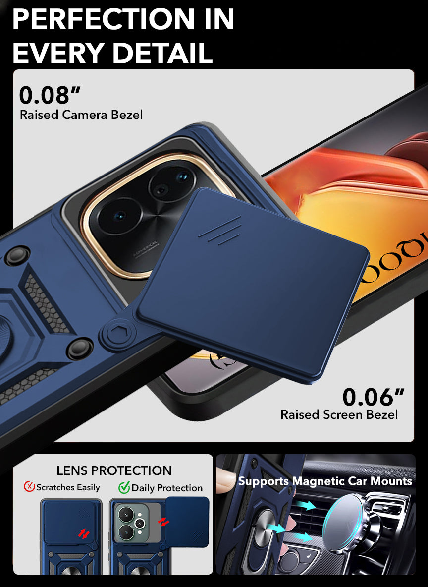 For vivo iQOO Z9s Pro Back Cover Case (Hybrid Dual Armor Polycarbonate)
