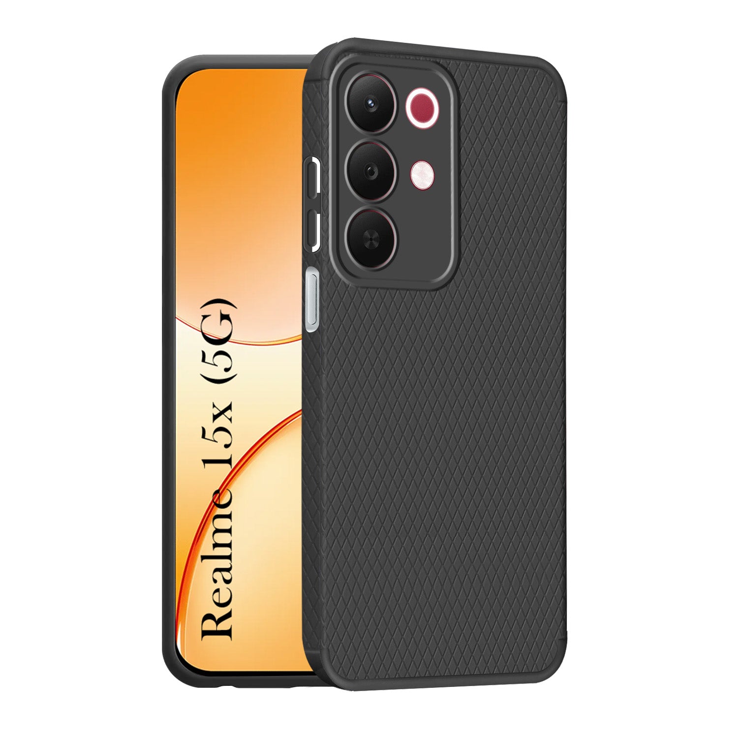 For Realme 15X Back Cover Case Liquid Silicone (Camera Protection | Side Grip Texture | Soft and Flexible)